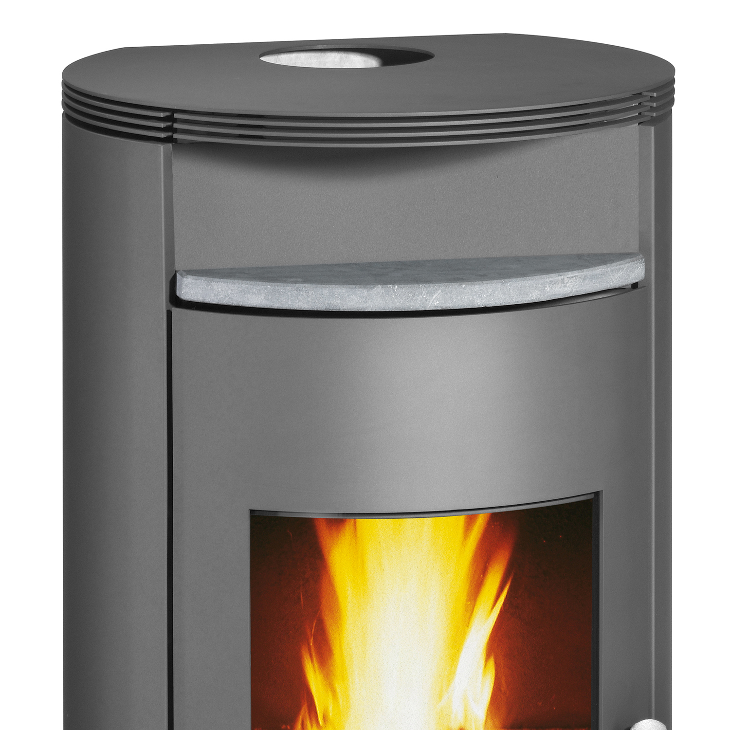 Poêle à bois Wamsler Atlas en acier gris 6 kW