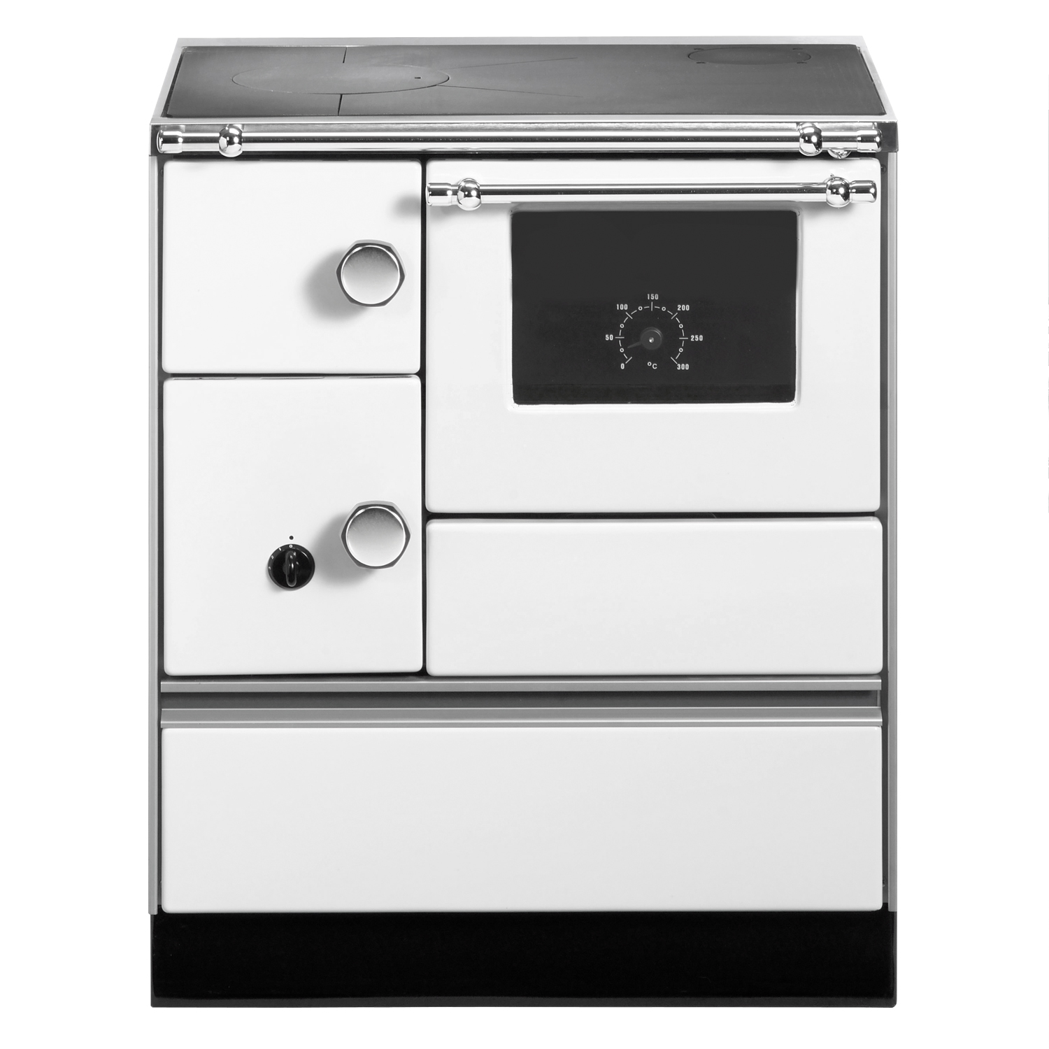 Wamsler K 176 A 70 Cuisinière en acier blanc, four à droite.