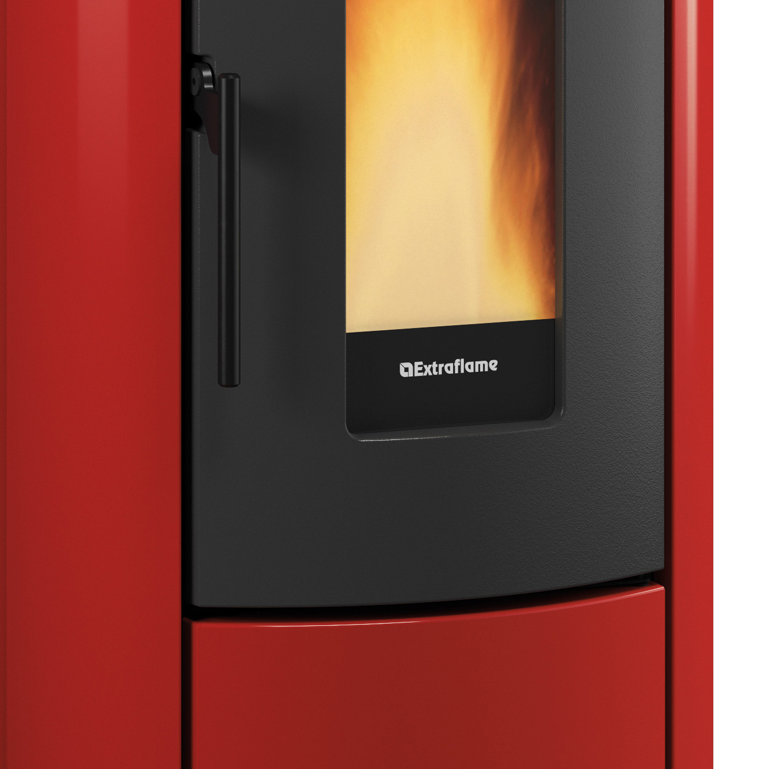 Extraflame Evolution Line Rosanna Idro poêle à granulés bouilleur acier bordeaux
