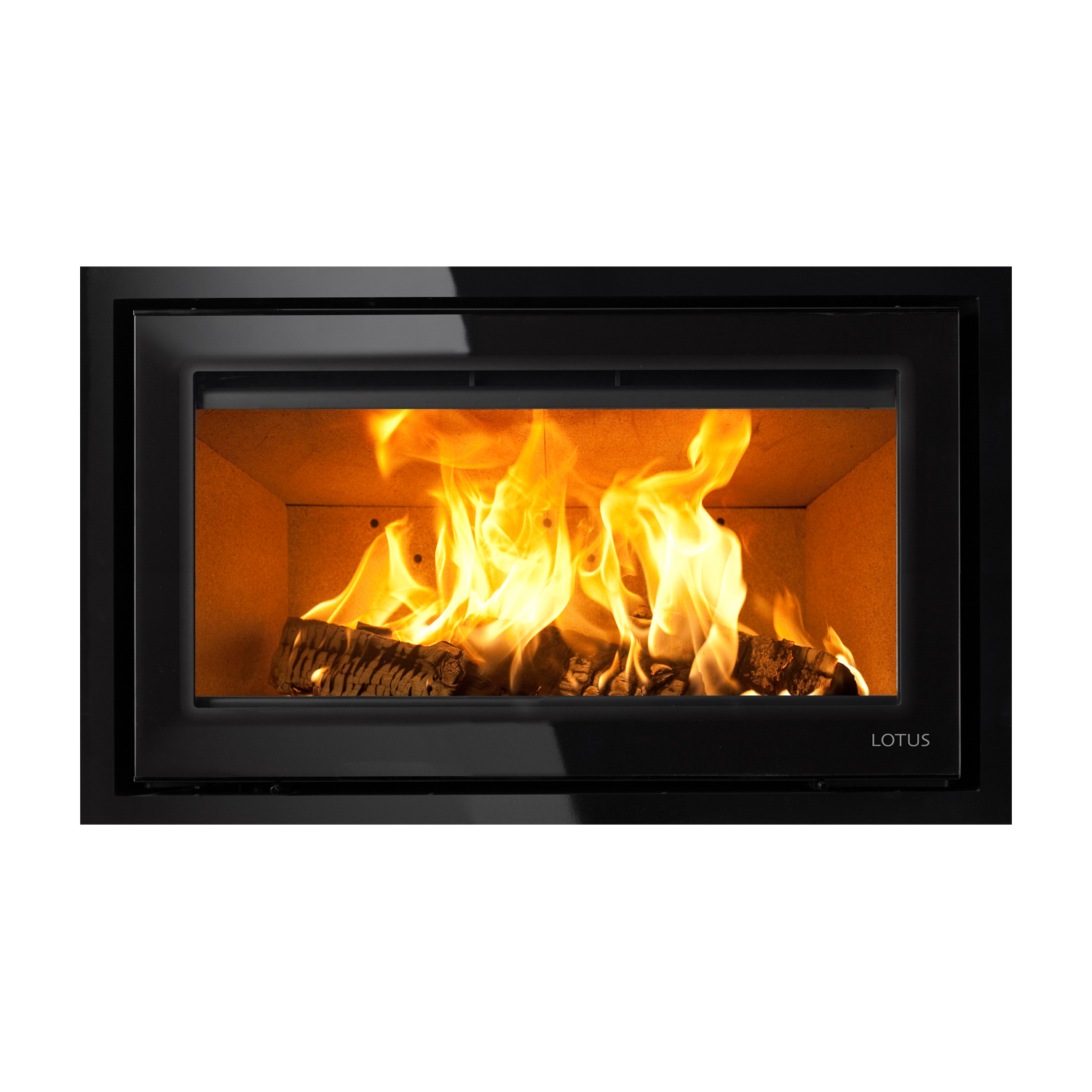 Lotus H570 W insert de cheminée à bois Black Magic / Charnières à gauche