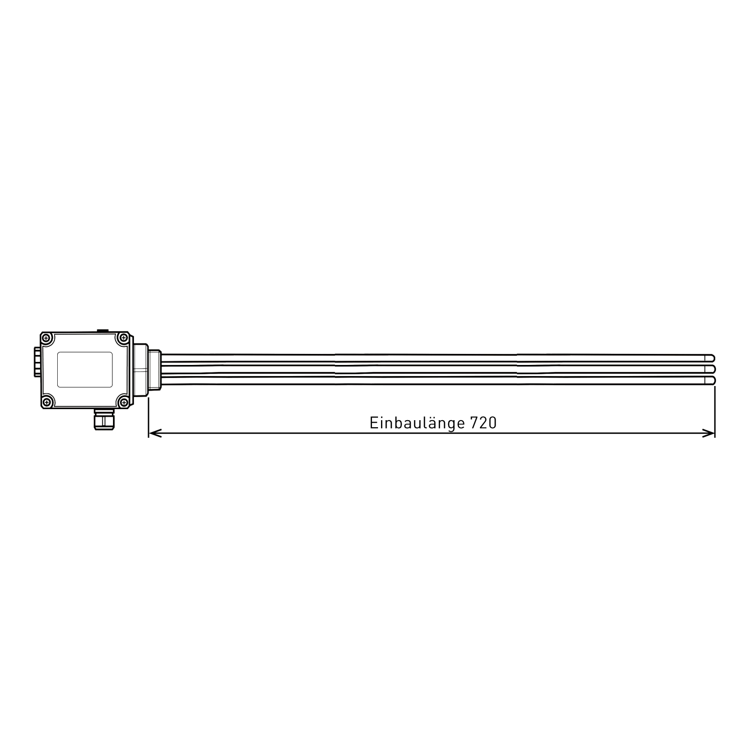 Résistance électrique à visser / Cartouche chauffante ESH 7.50 - 7,5 kW - 720 mm