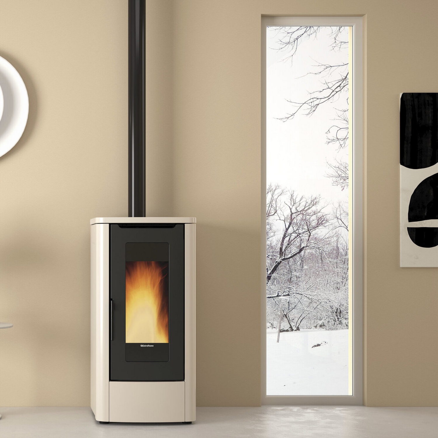 Extraflame TEOREMA PLUS AD - Elfenbein poêle à granulés