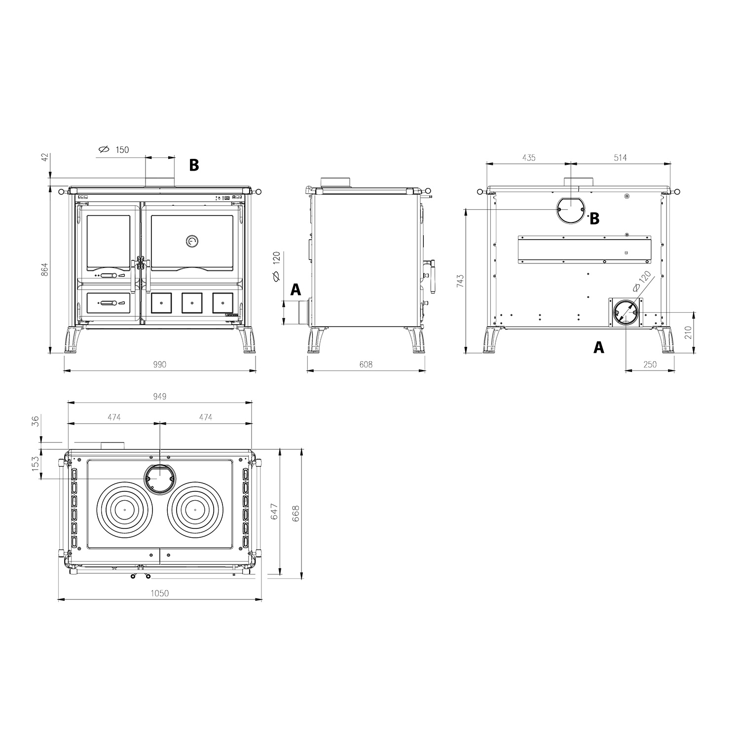 La Nordica Prestige Line GARDENIA XXL STEEL - NEAN poêle à bois