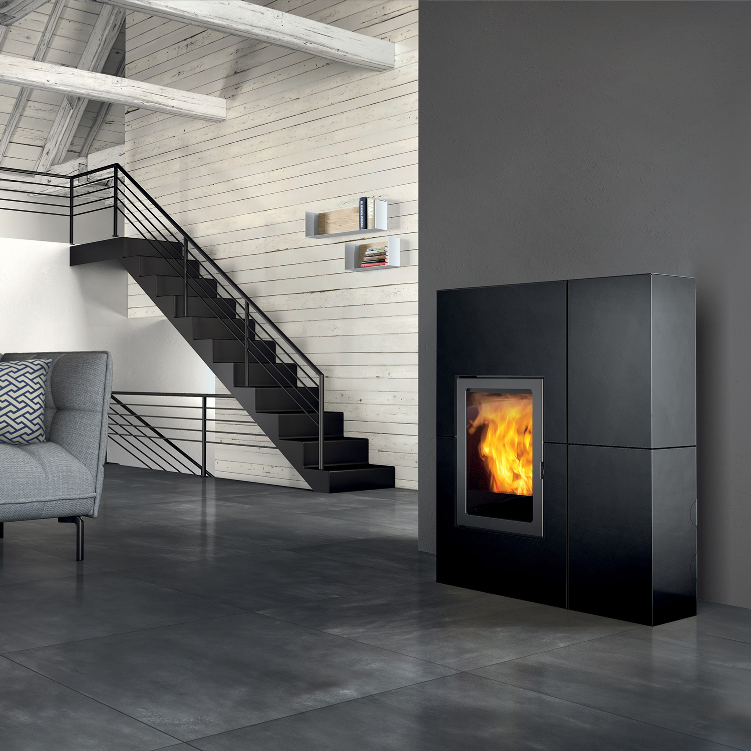 Edilkamin Blade 12++ Evo poêle à granulés acier noir