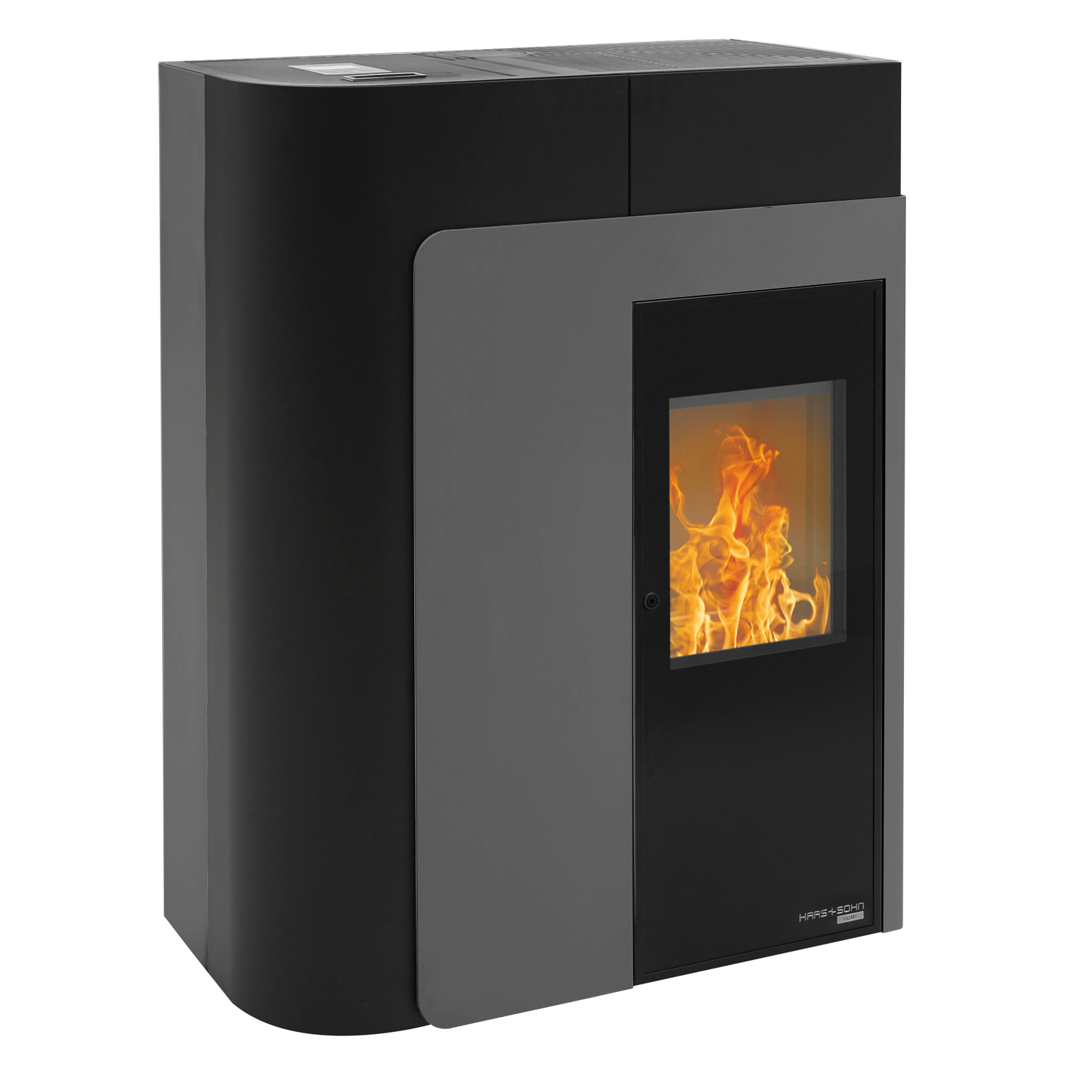 Haas+Sohn HSP 8 Home II 445.08 poêle à granulés Perl-Noir | Façade Perl-Gris