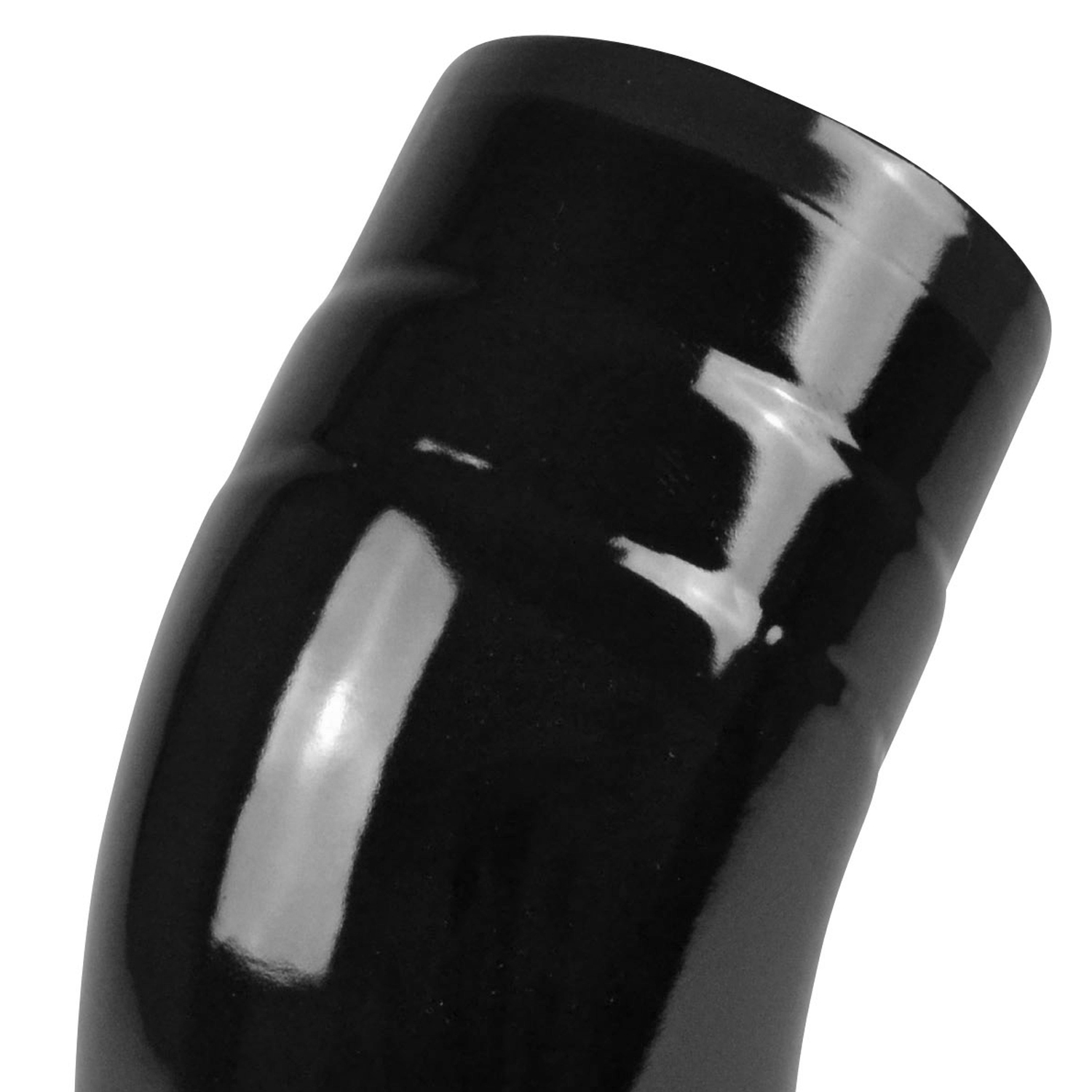 Coude de conduit de fumée / Coude de tuyau de poêle émaillé 150 mm - Coude lisse à 45° Noir