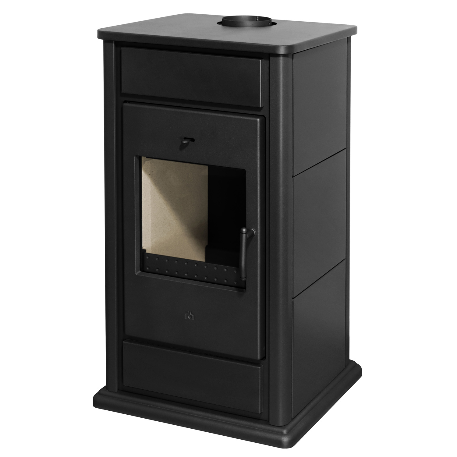Schmitzker Alicante Poêle à bois avec circulation d'eau Noir Base Schmitzker Alicante Poêle à bois avec circulation d'eau Noir Base