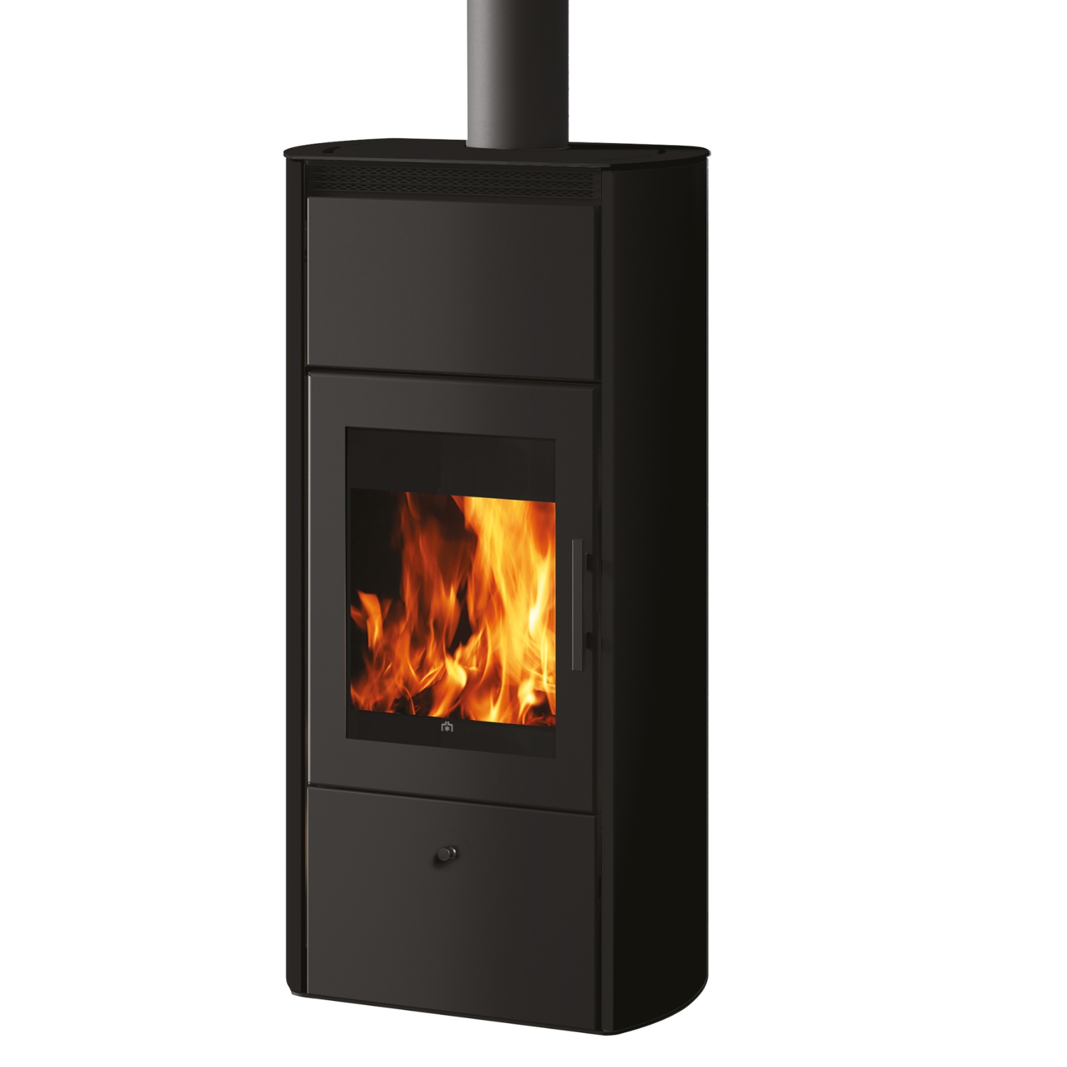 Edilkamin Flamma 14 CS Poêle à bois hydraulique en acier noir
