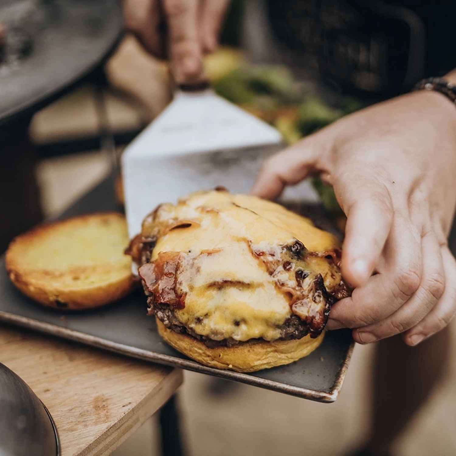 Moesta BBQ spatule pour plaques de cuisson / disque BBQ