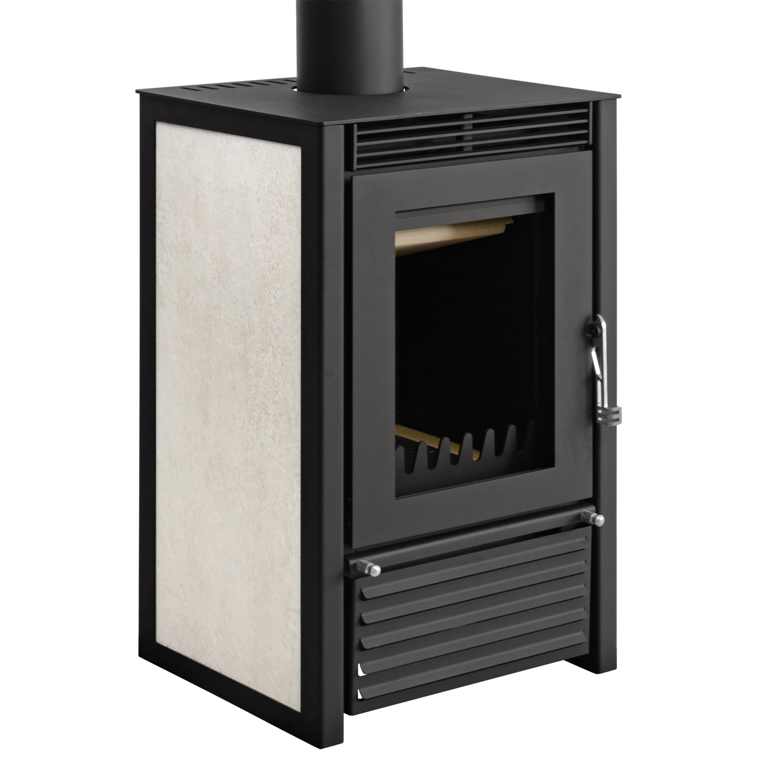 Poêle à bois avec bouilleur Schmitzker Marbella Compact noir