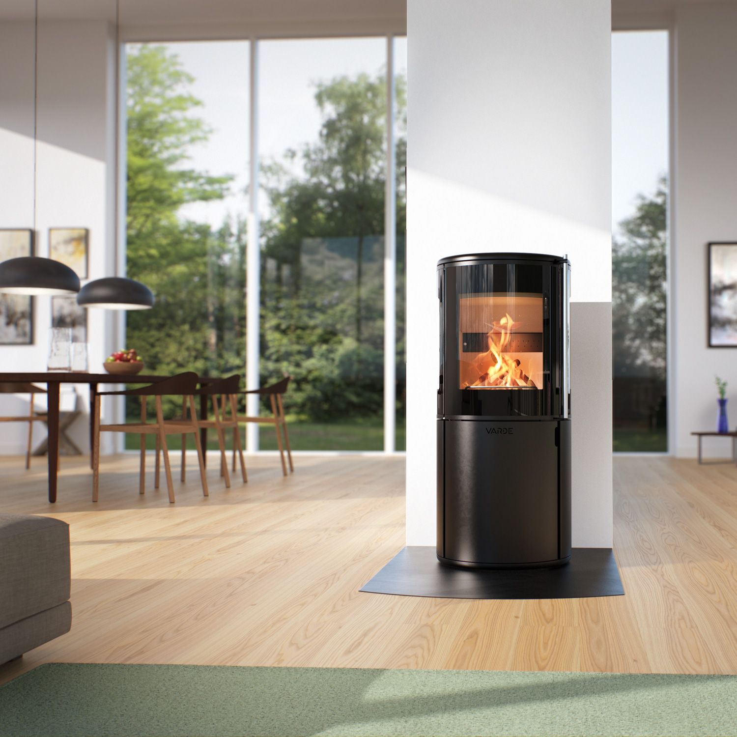 Poêle à bois VARDE NORDIC 9 AIR en acier noir