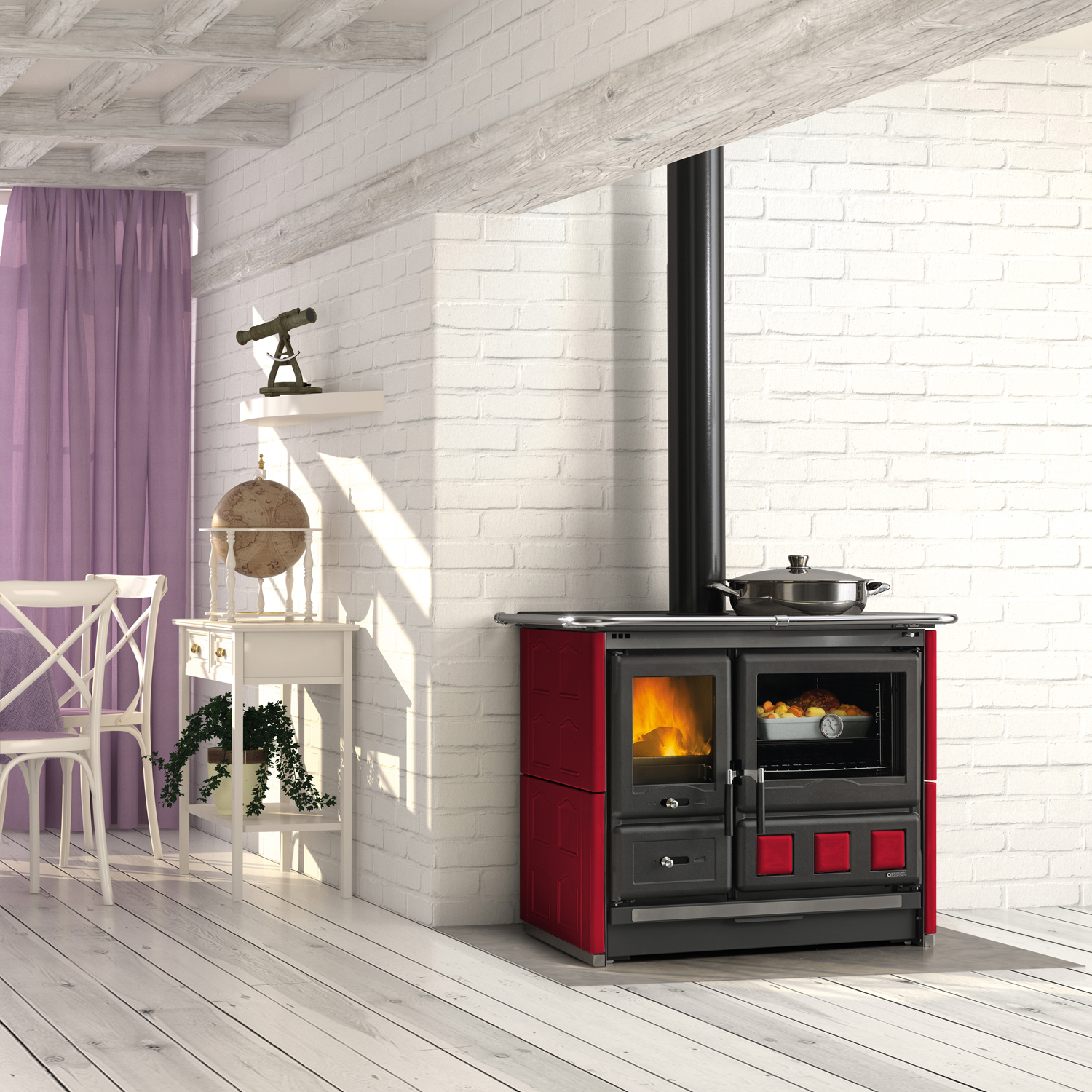 La Nordica Rosa XXL 5.0 Poêle de cuisine en acier Noir-Anthracite