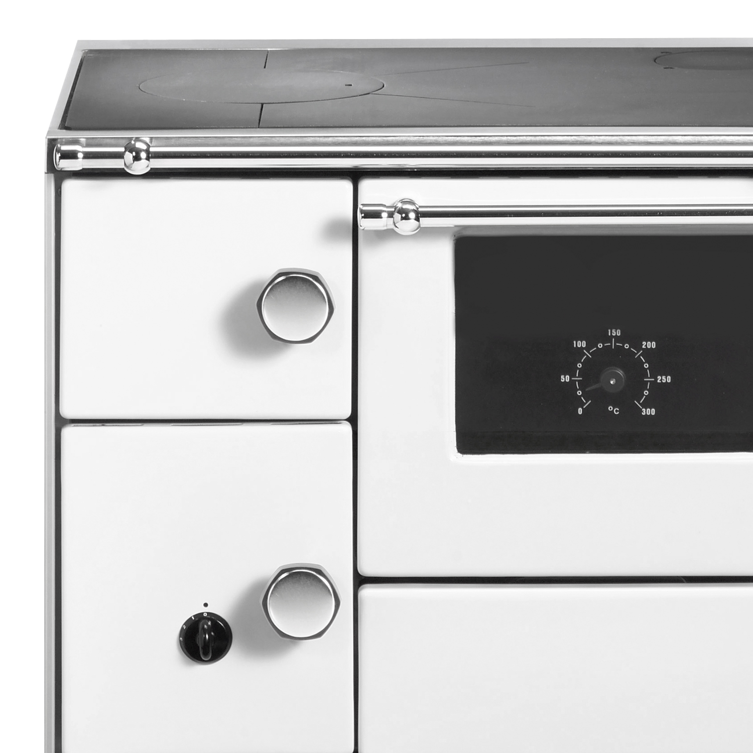 Wamsler K 176 A 70 Cuisinière en acier blanc, four à droite.