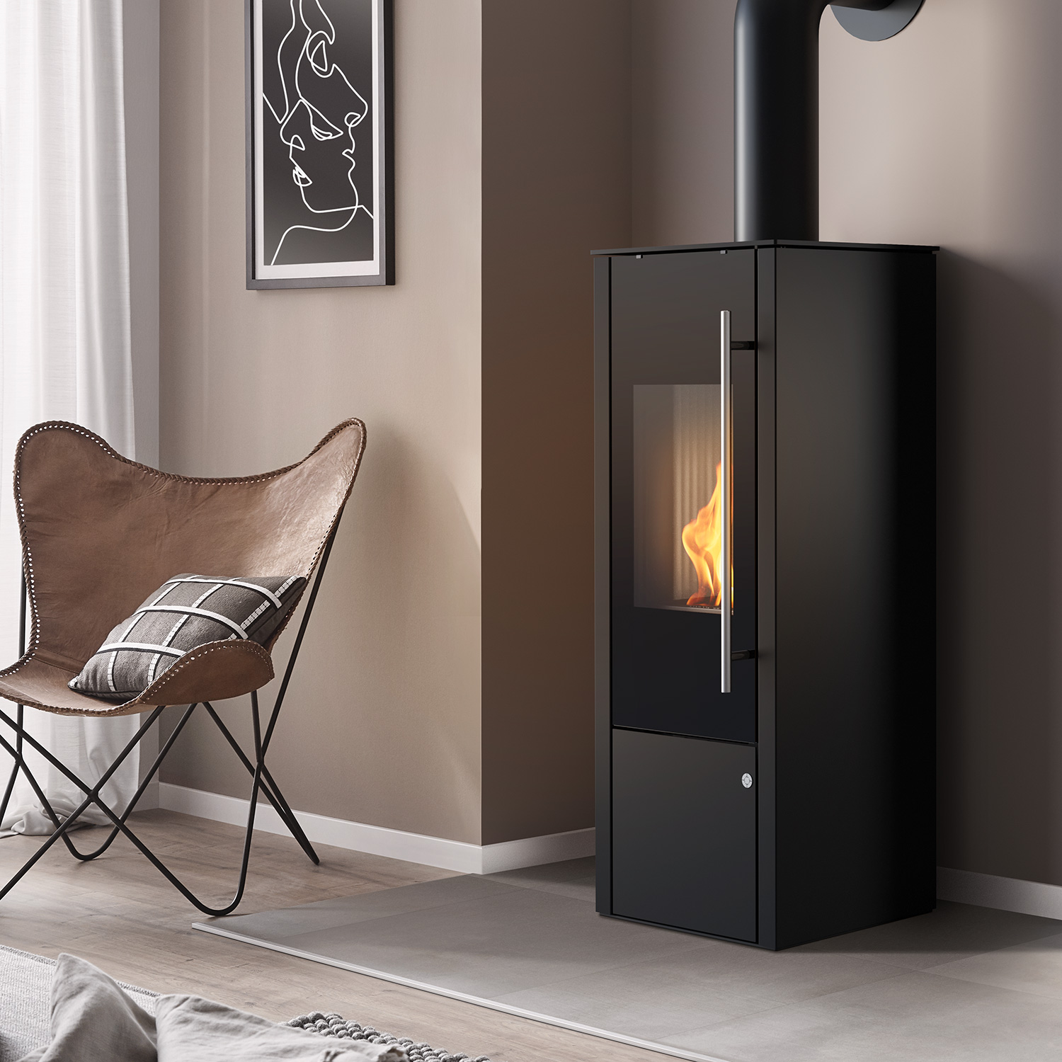 Poêle à bois Olsberg Zacate Compact en acier noir