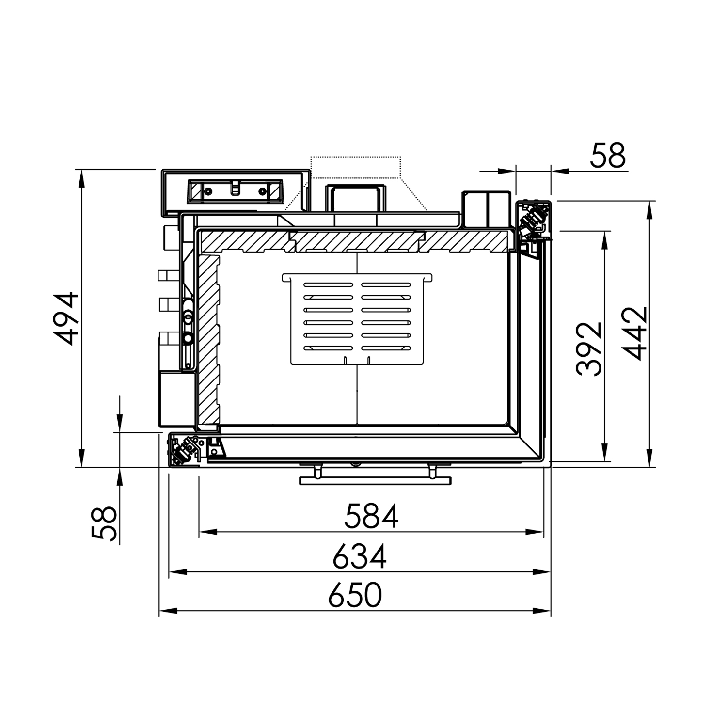 Spartherm Varia 2R-55h insert de cheminée d'angle