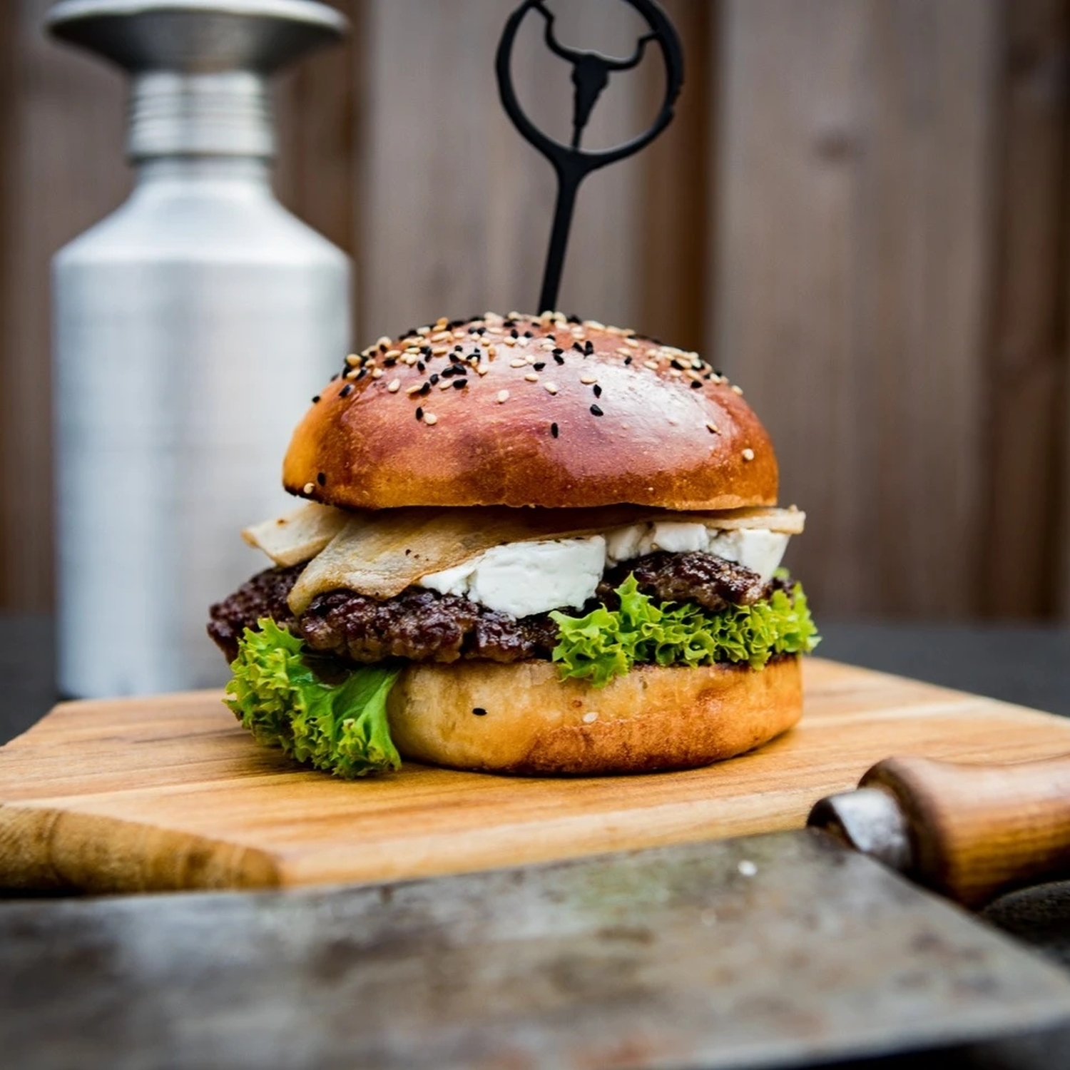 Moesta brochette à hamburger plastique noir lot de 6 Moesta brochette à hamburger plastique noir lot de 6