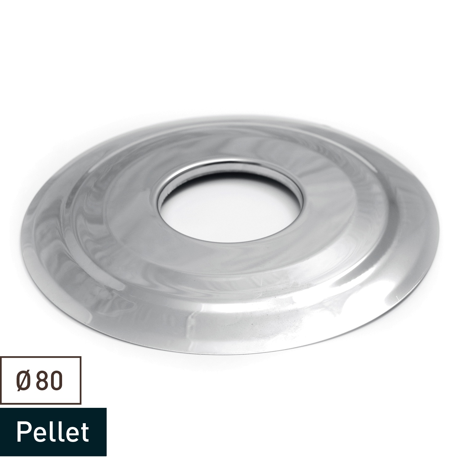 Raik conduit de poêle / tuyau de poêle 80mm - rosace murale INOX