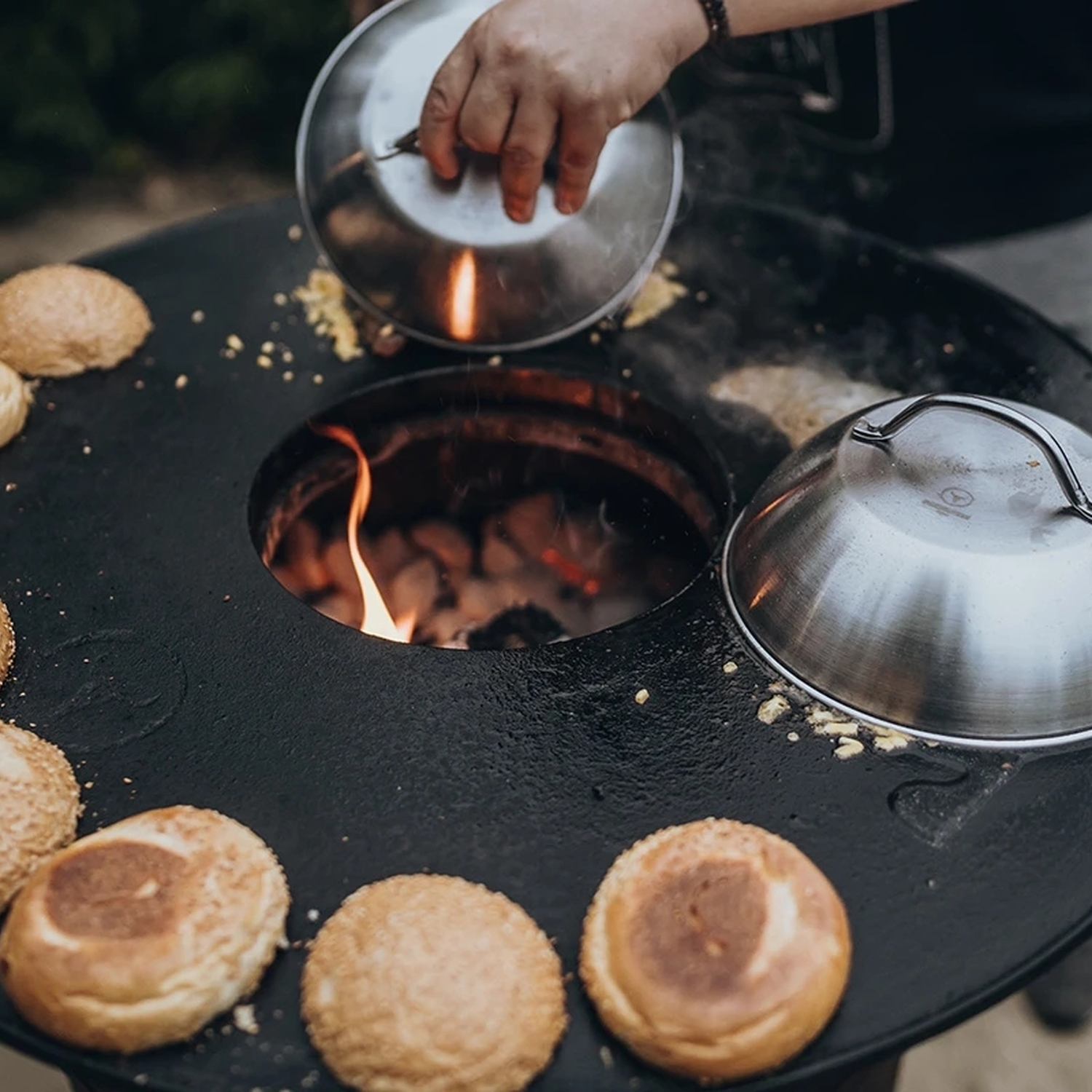 Moesta Burgercover XL couvercle à fondre pour plaque de cuisson feu ensemble de 2 Moesta Burgercover XL couvercle à fondre pour plaque de cuisson feu ensemble de 2