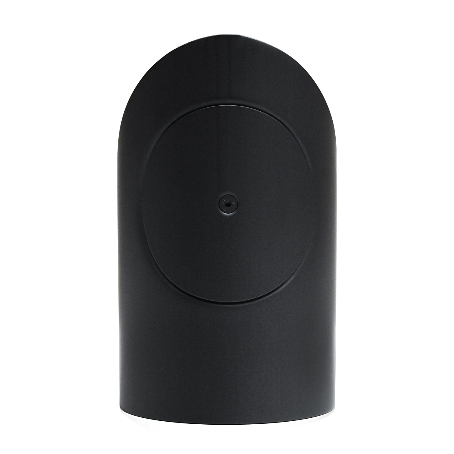 Coude de conduit de fumée / Tuyau de poêle 150 mm - 90° en deux parties avec ouverture de nettoyage noir