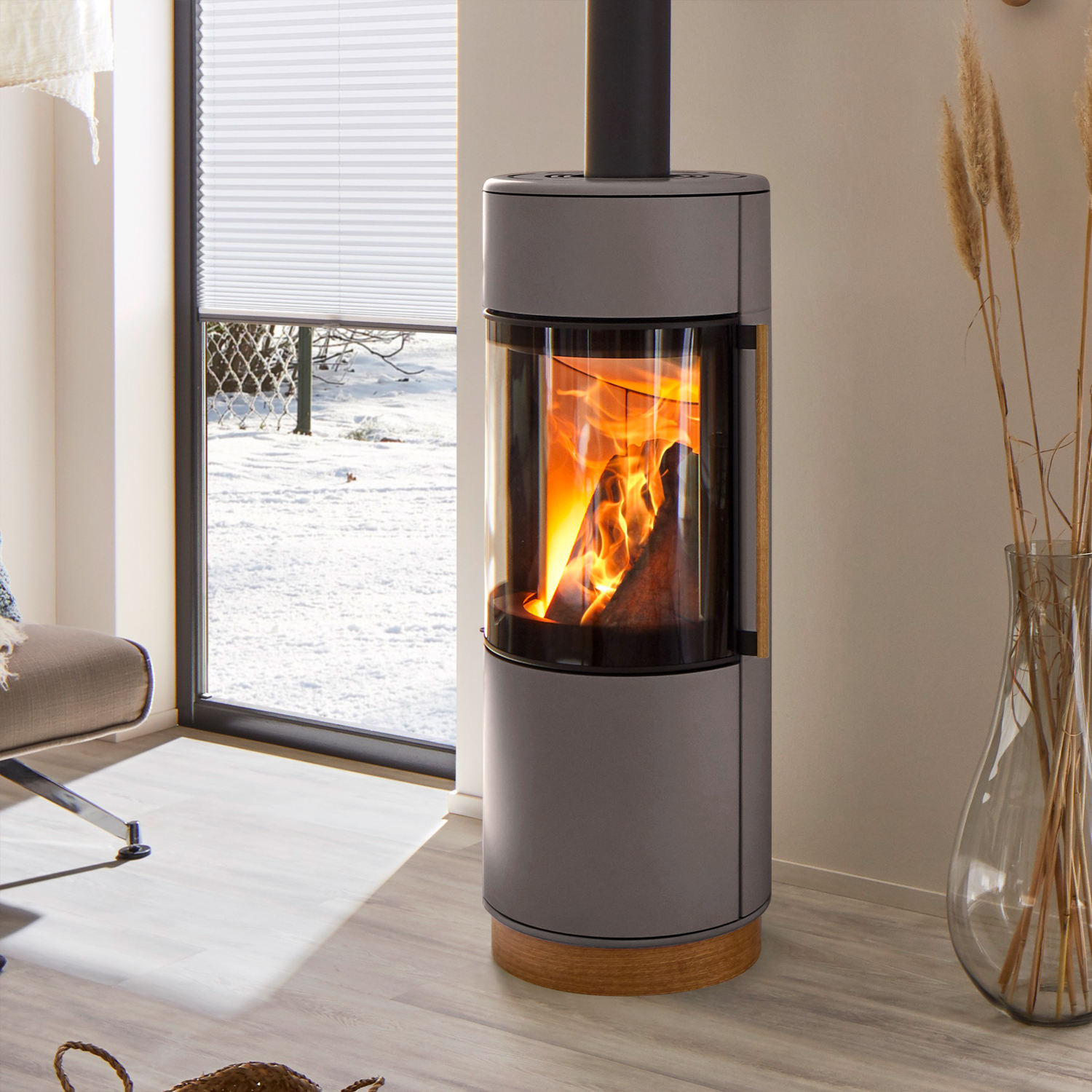 Spartherm Passo XS style RLU poêle à bois Titane