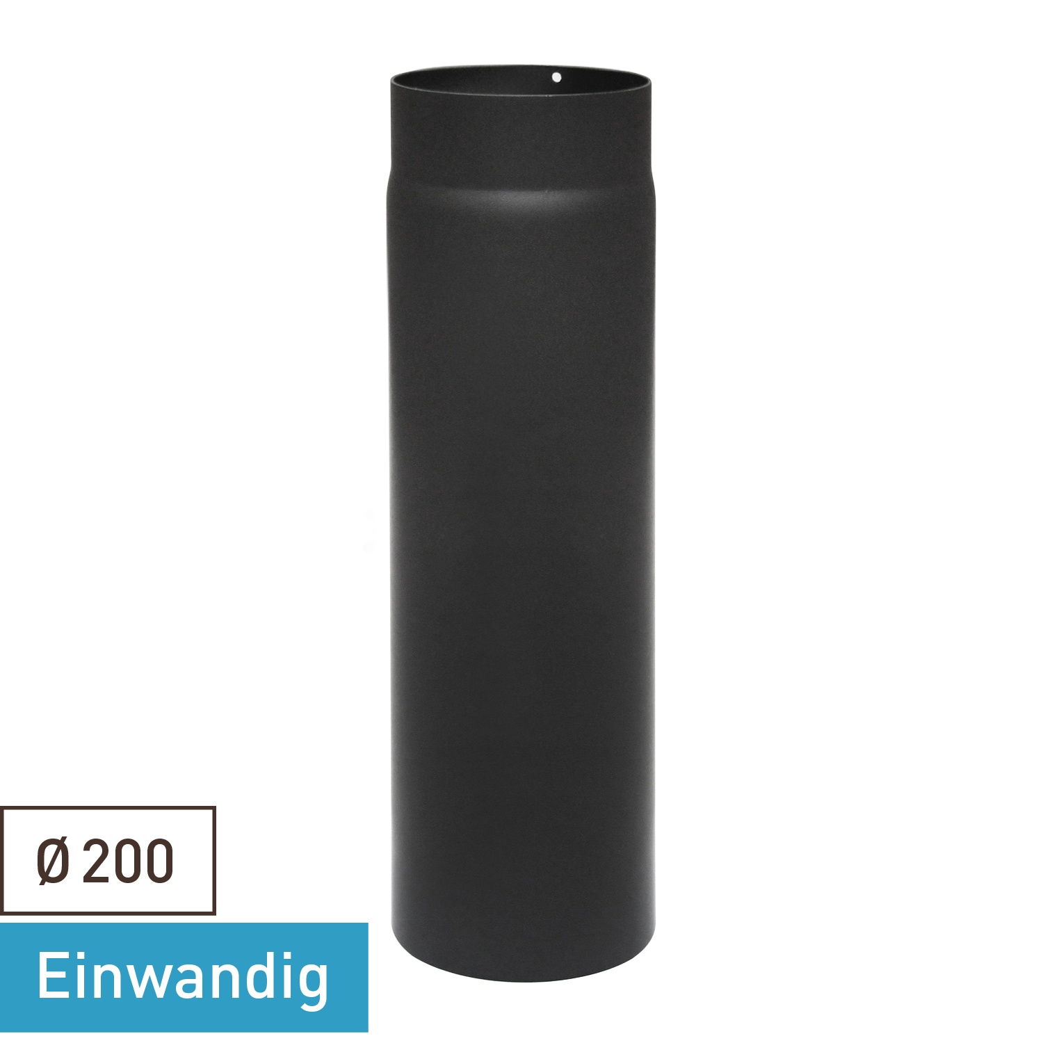 Raik Basic élément de longueur 200mm noir L: 500mm pour tuyau de fumée / conduit de fumée