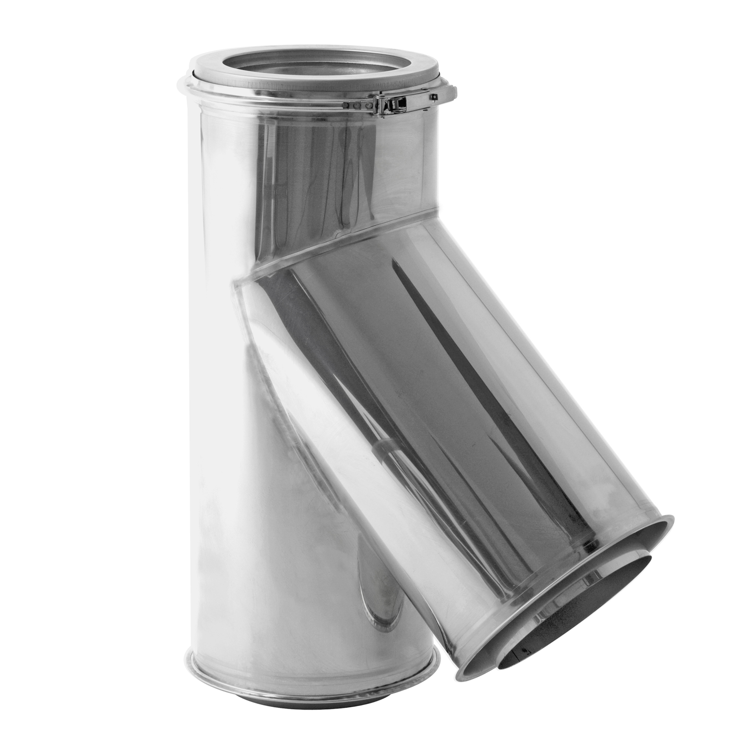Opsinox conduit de cheminée en acier inoxydable 130 mm T-pièce 45°