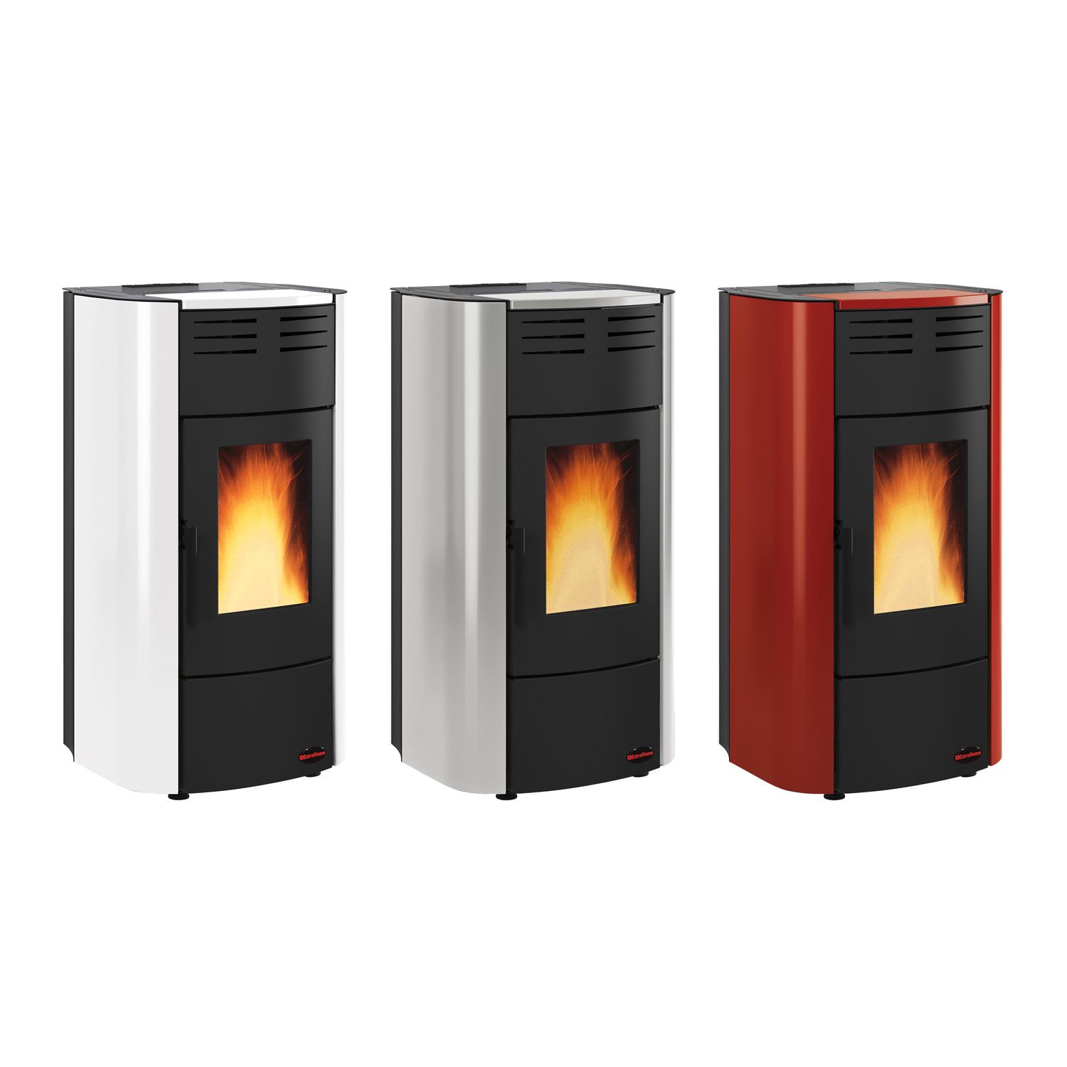 Extraflame Raffaella Idro H15 Poêle à granulés bouilleur Acier Bordeaux