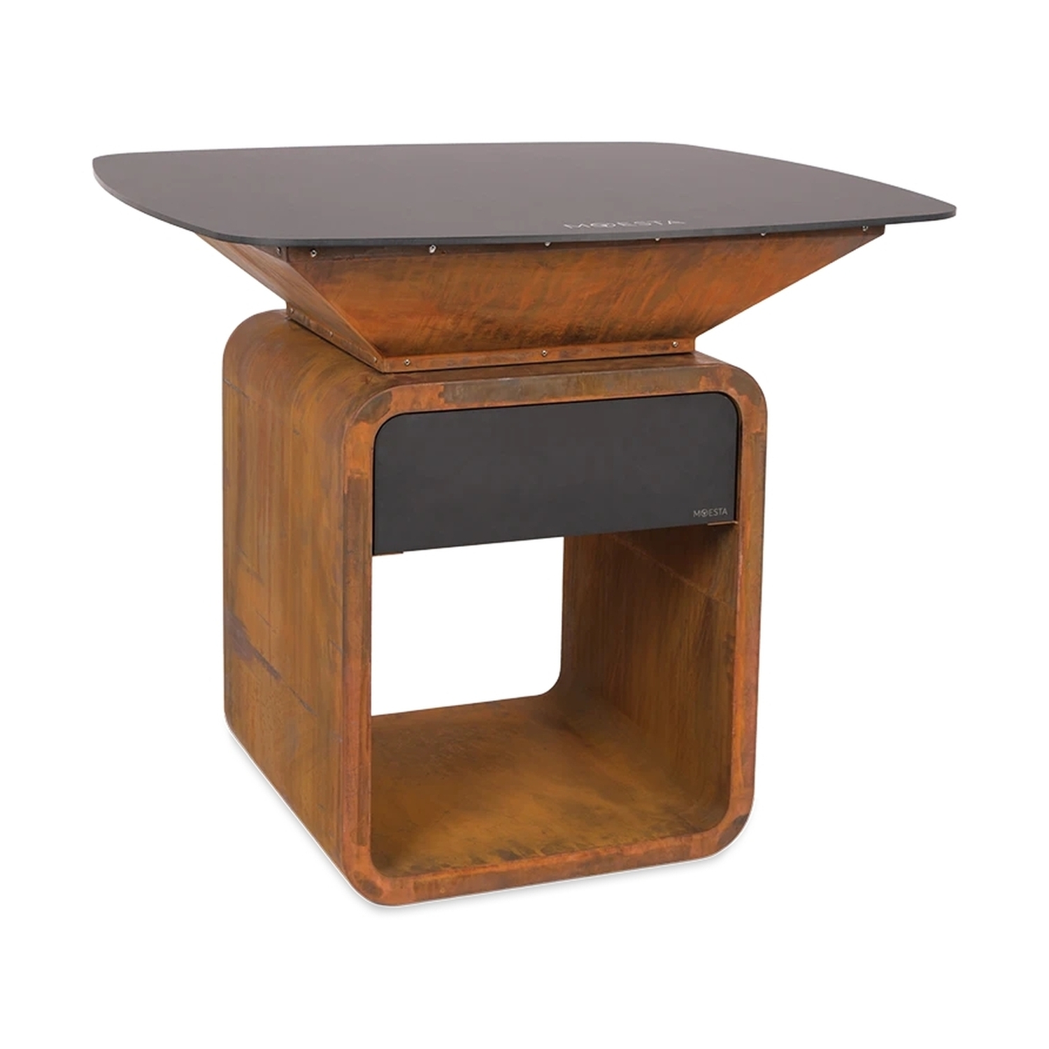 Moesta One Table Corten avec plateau de table Paperplank