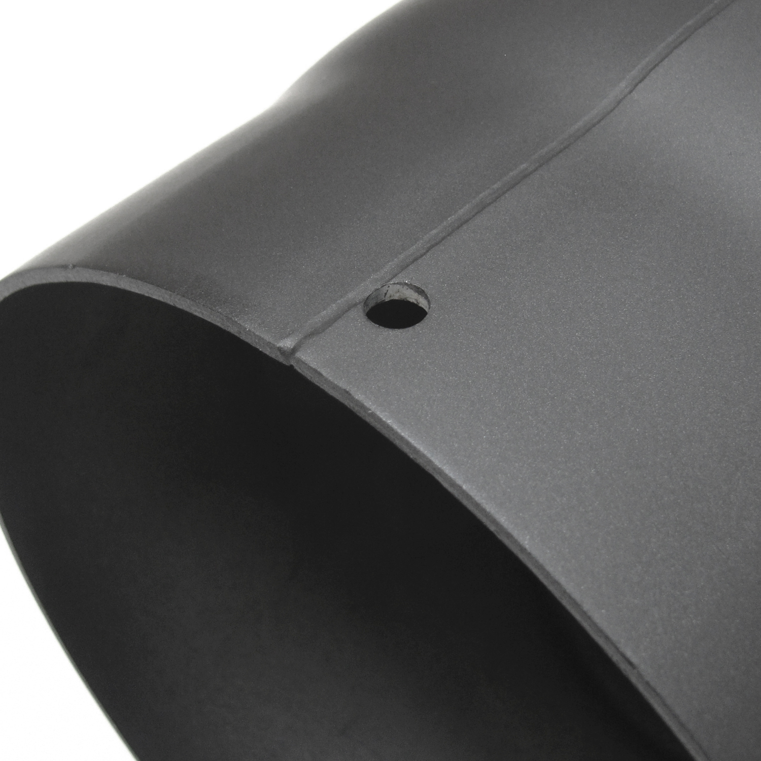 Coude de conduit de fumée Raik / Tuyau de poêle 150 mm - 90° en deux parties avec ouverture de nettoyage gris fonte