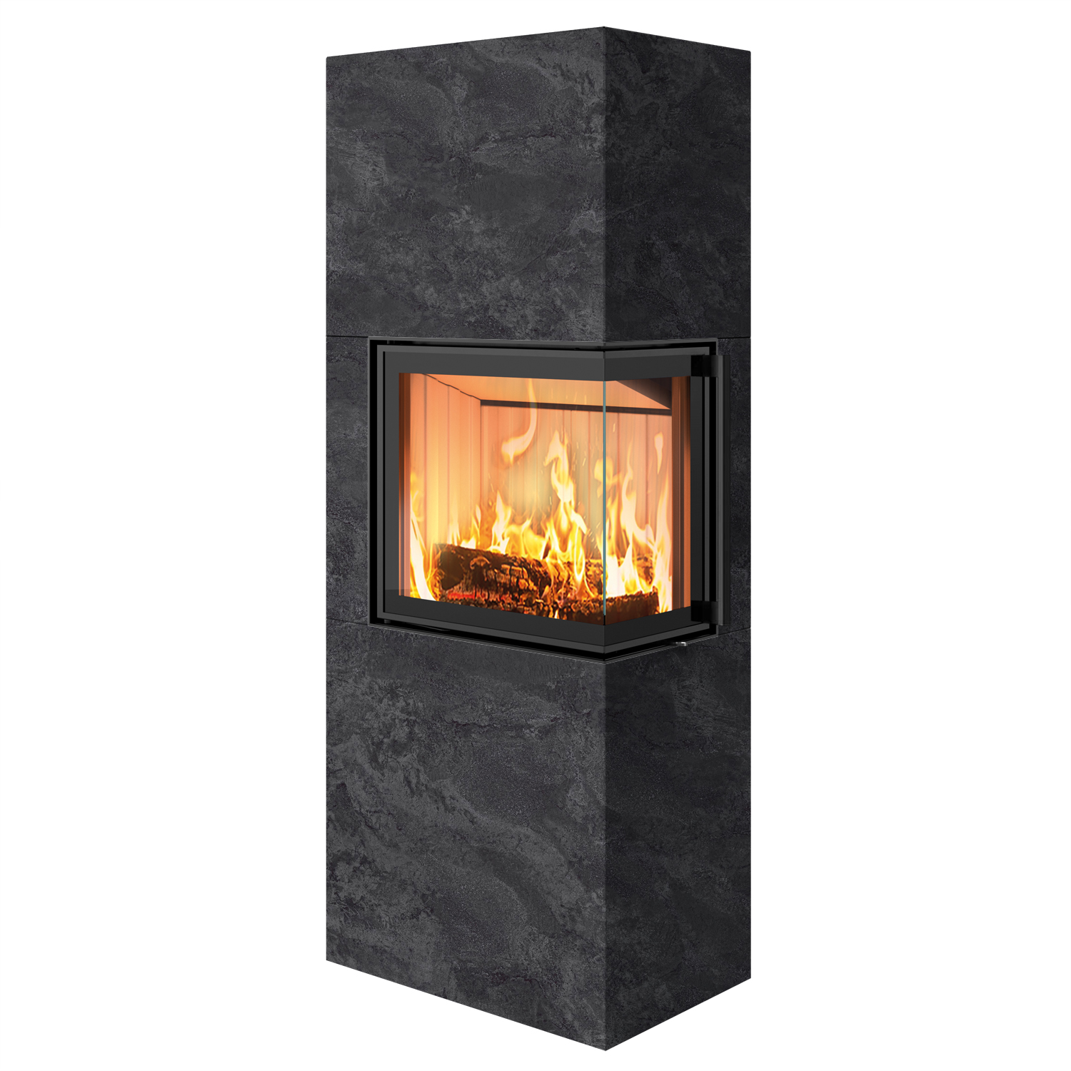Spartherm Lungo 2R Poêle à bois Céramique Krater riverwashed