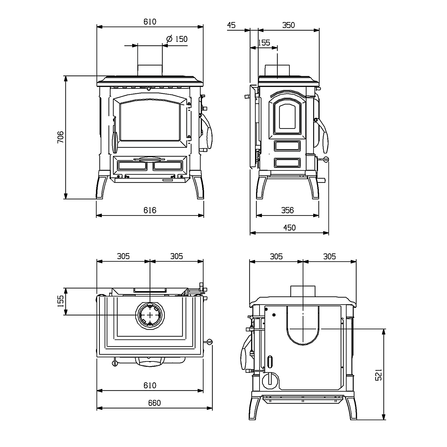 La Nordica Isetta 16 Kaminofen
