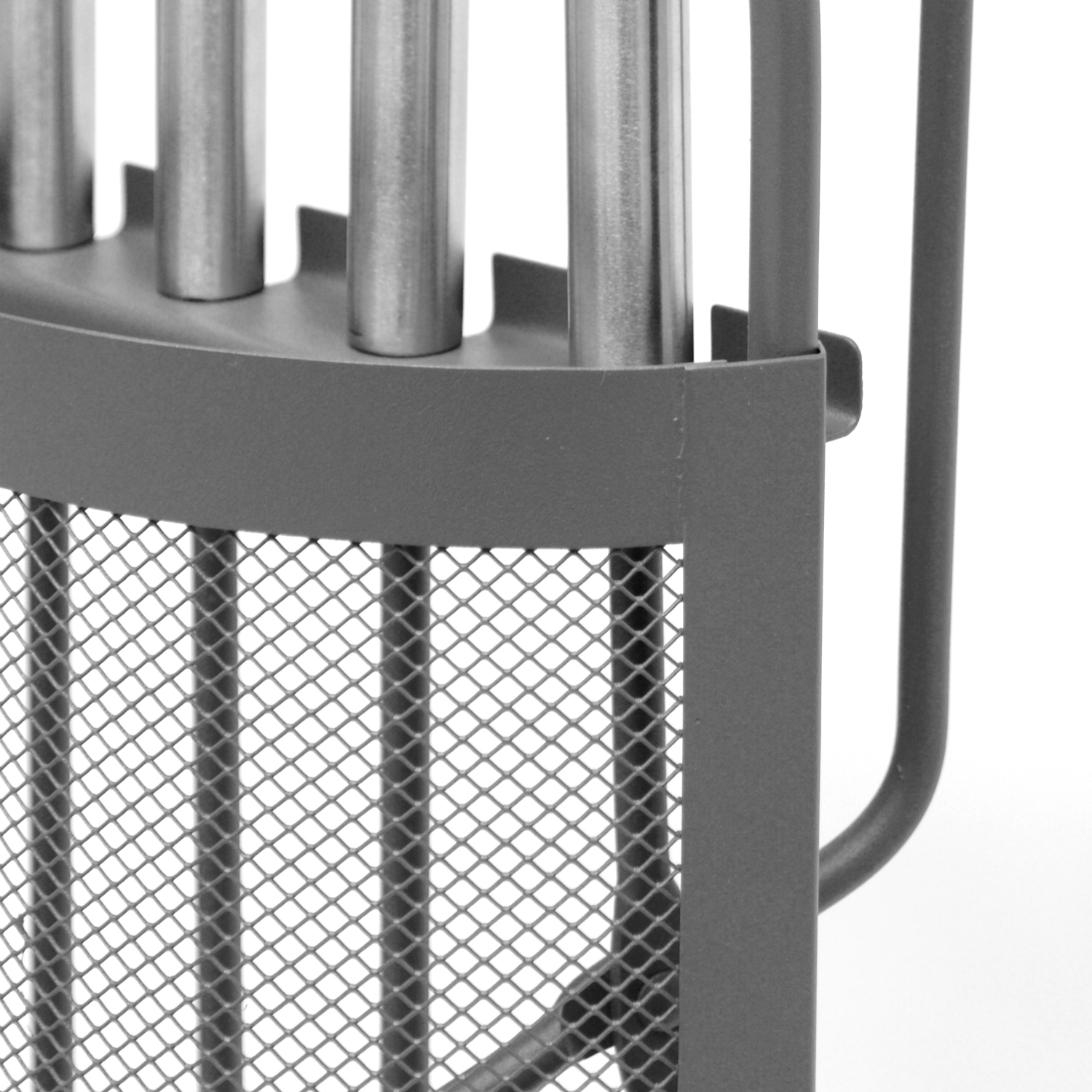 Ensemble d'accessoires pour cheminée Raik Arthur, 4 pièces, anthracite, poignées en acier inoxydable, 66 cm