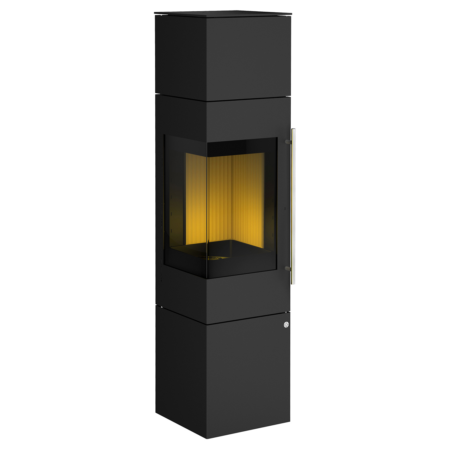 Olsberg Ipala Smart Compact poêle à bois avec ouverture de porte à gauche et module PowerBloc!