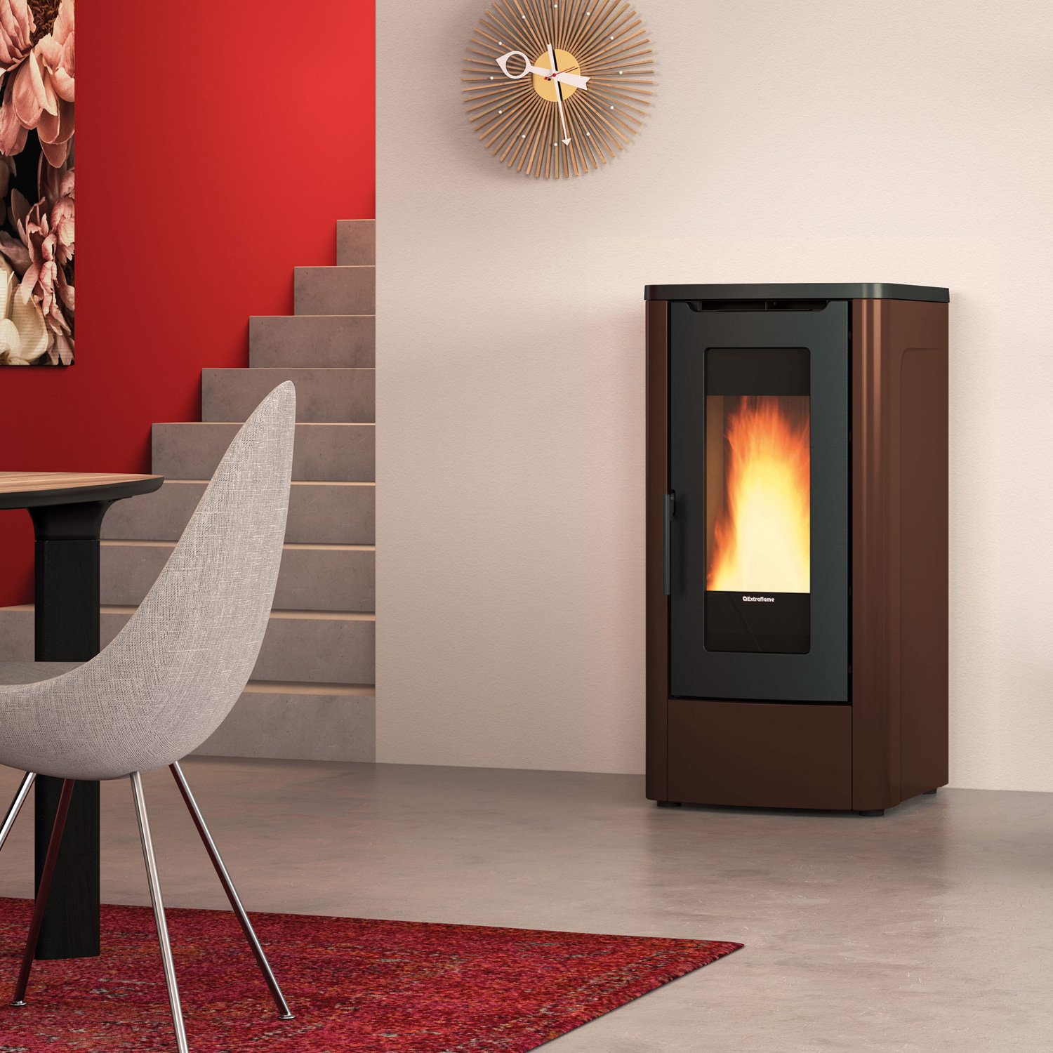 Extraflame Dahiana Plus VFS Poêle à granulés Acier Bronze Extraflame Dahiana Plus VFS Poêle à granulés Acier Bronze