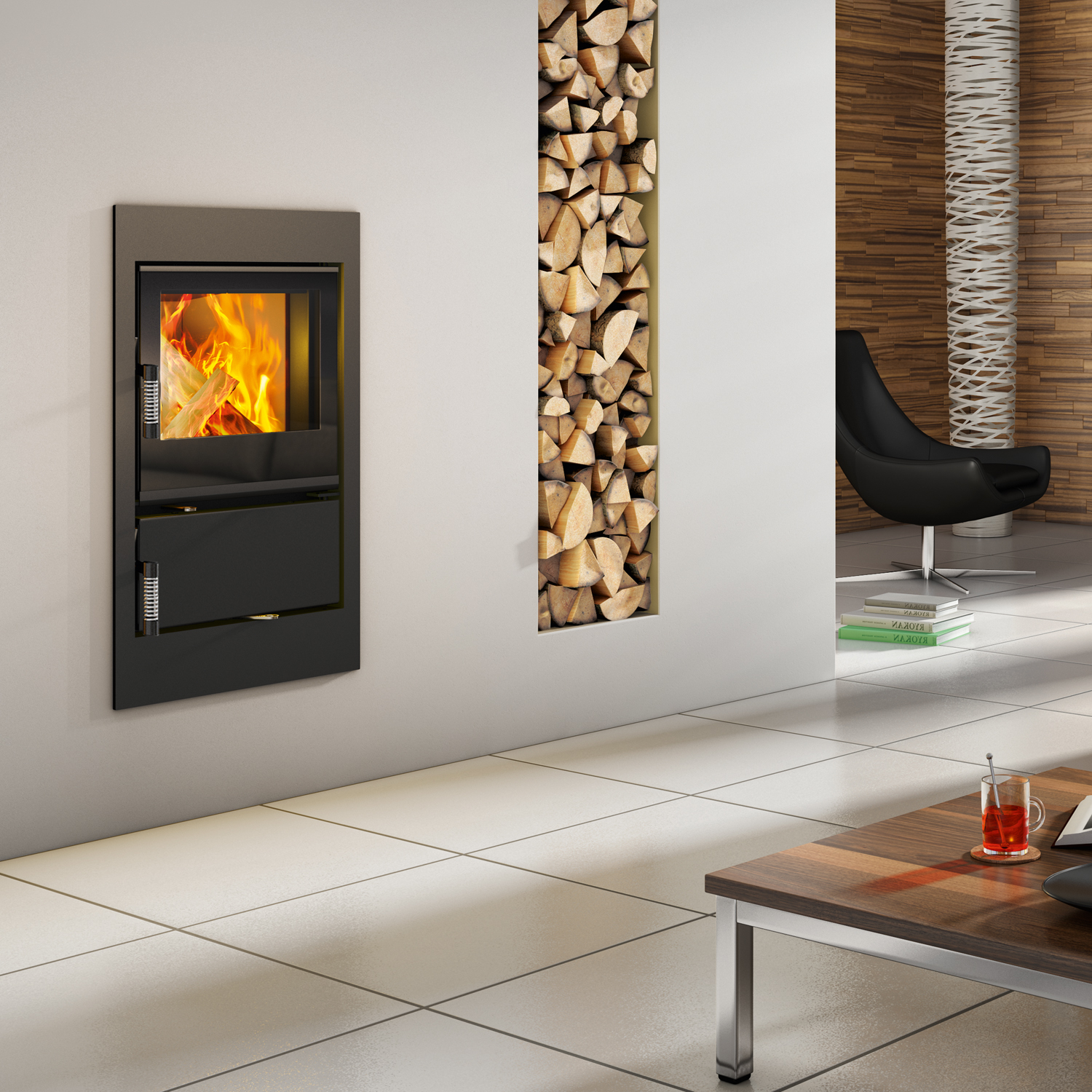 Spartherm Renova C-44 Insert de cheminée à droite