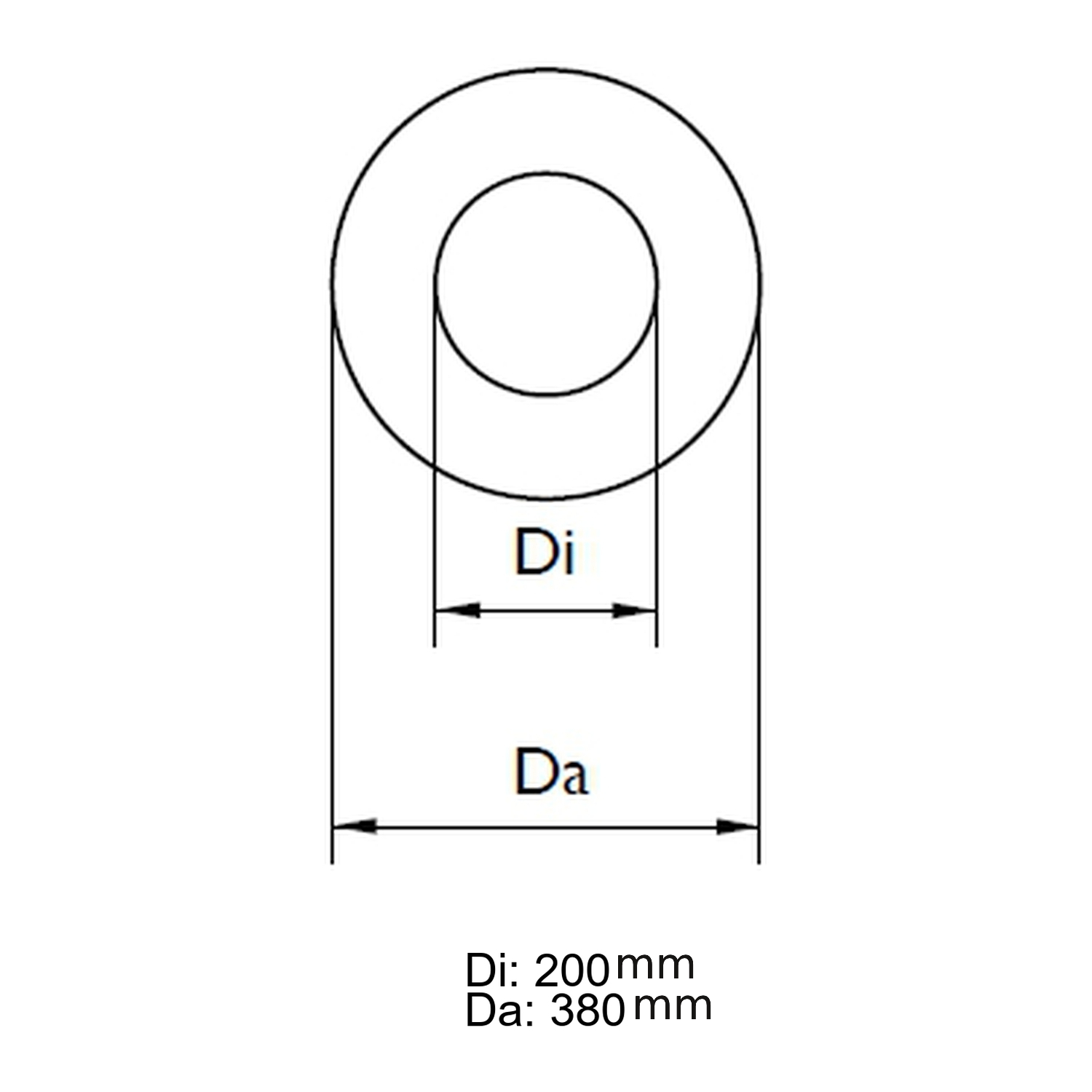 Schiedel Traversée de paroi et de plafond ronde Ø150 mm L=240 mm brillante