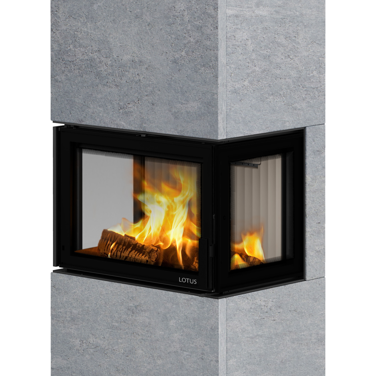 Poêle à bois Lotus Visto 3 en stéatite, évacuation des fumées par le haut