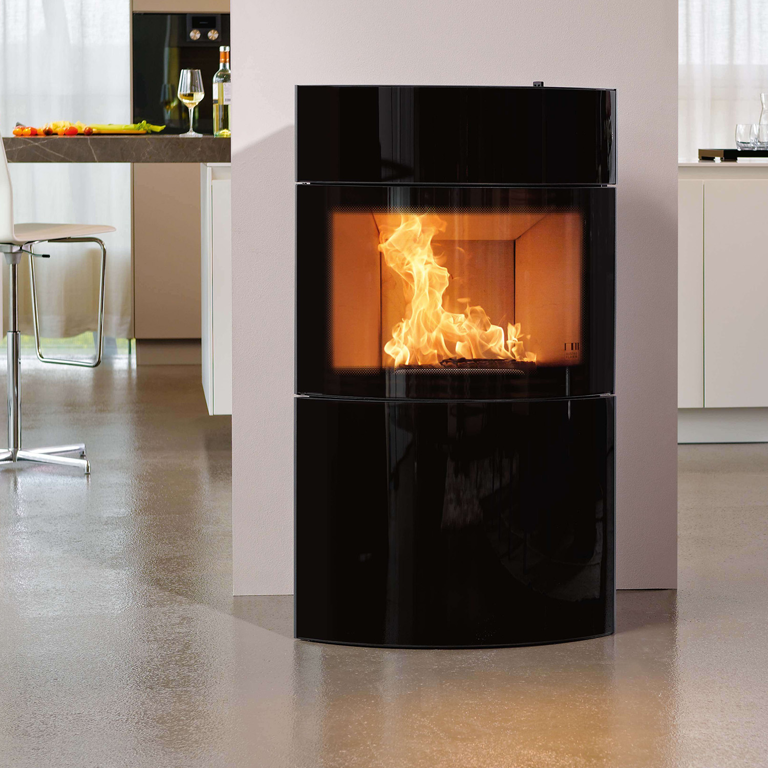Austroflamm Fynn Xtra 2.0 Poêle à bois Acier / Verre Noir