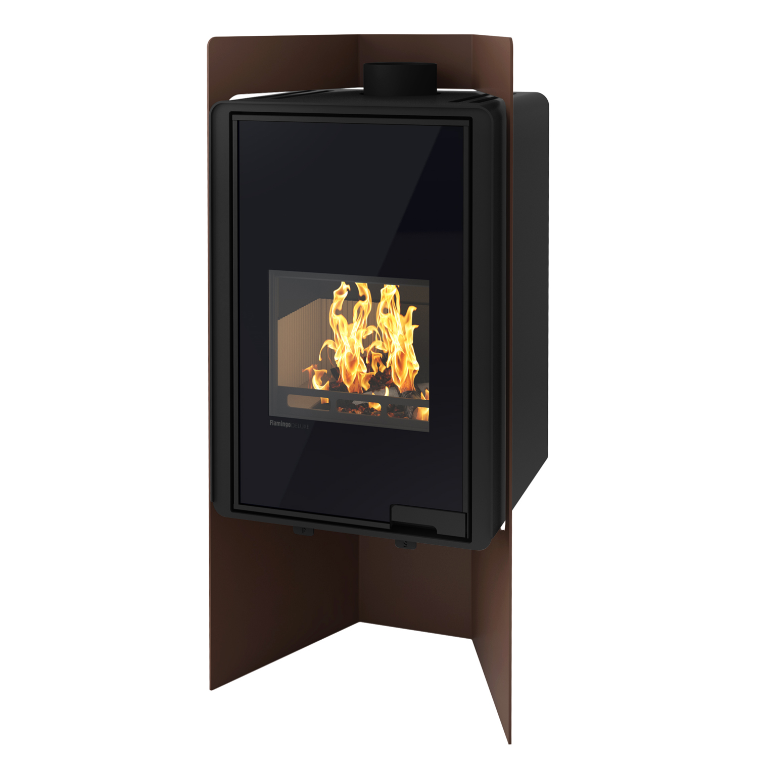 HS Flamingo Deluxe Pulau Poêle à bois Marron