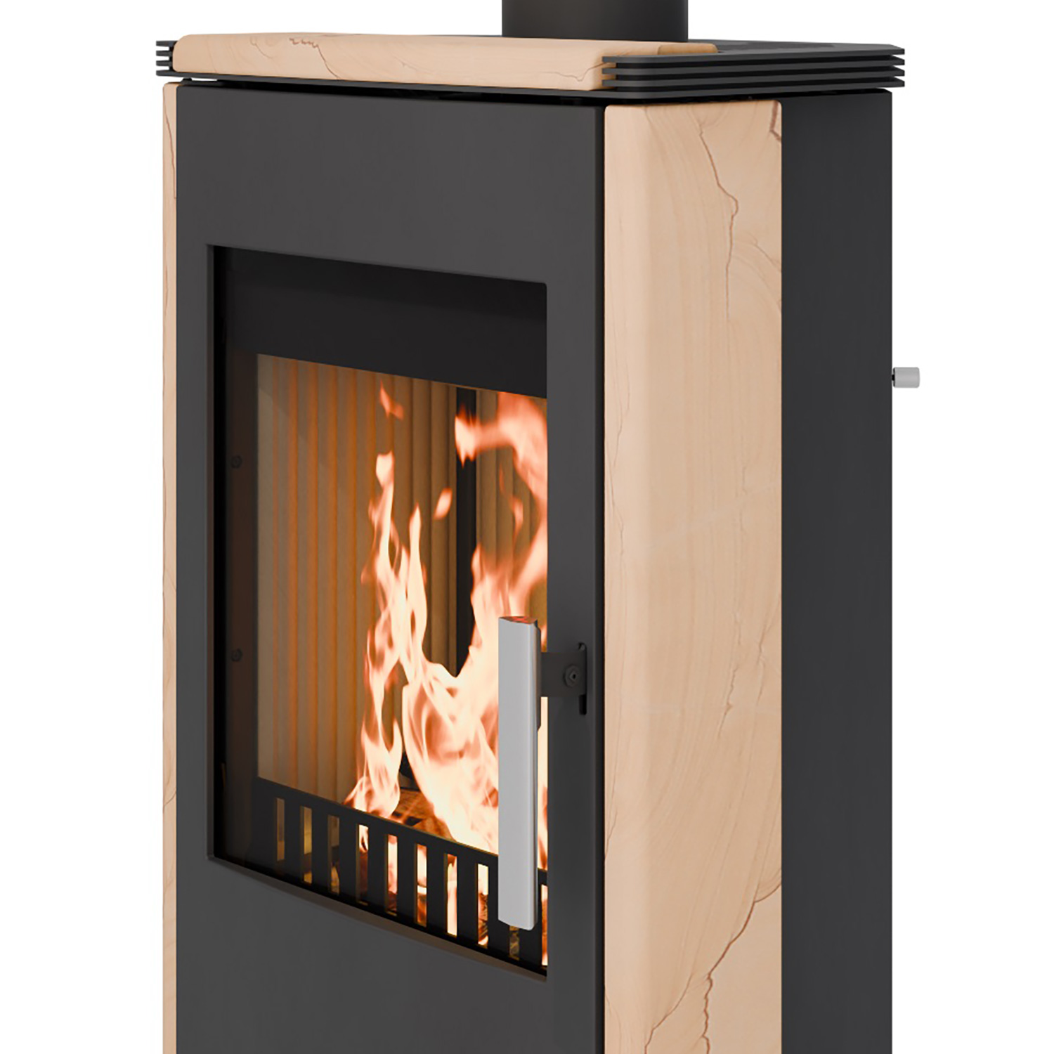 Haas+Sohn Montegrotto III Poêle à bois Noir / Woodstone
