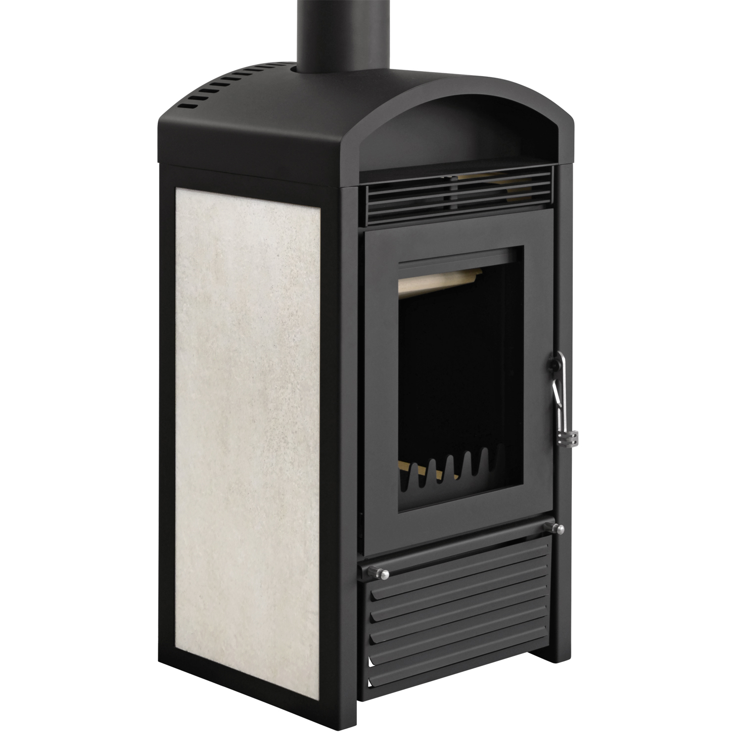 Poêle à bois avec échangeur d'eau Schmitzker Marbella Mini Céramique beige