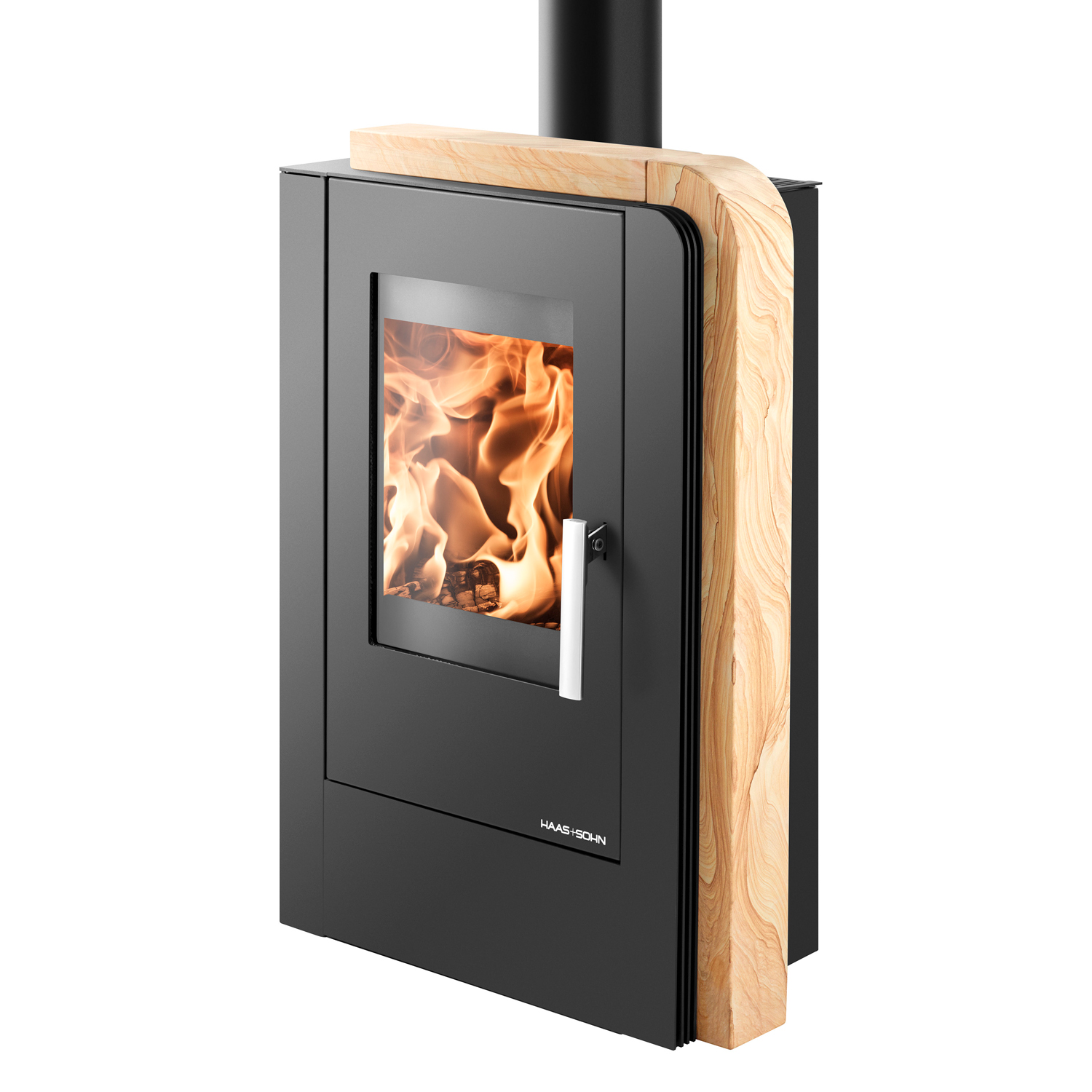 Haas+Sohn Aruba easy Poêle à bois Noir / Woodstone