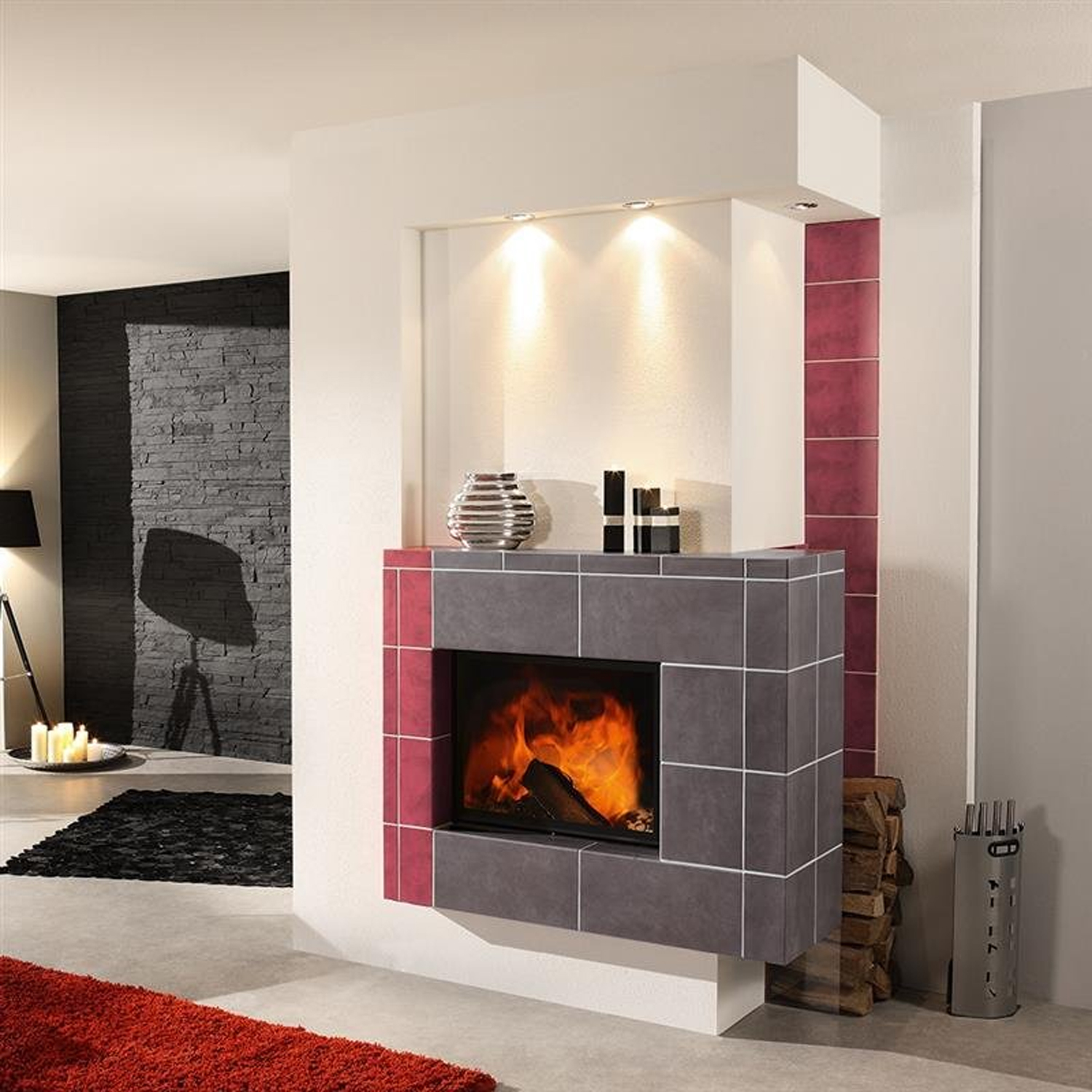 Spartherm Varia 1V H2O XXL 15 kW insert de cheminée à eau à gauche