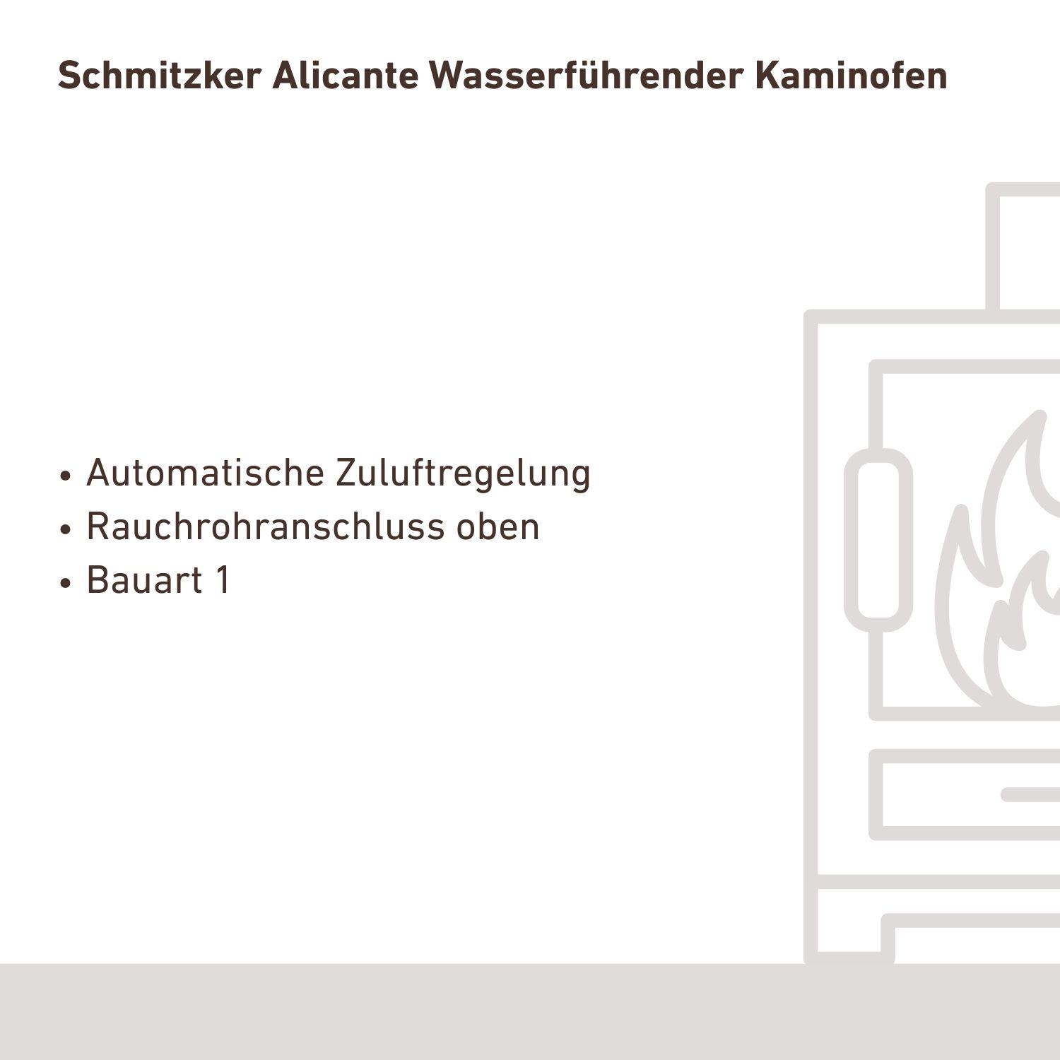 Schmitzker Alicante Poêle à bois avec circulation d'eau Anthracite Sunshine II