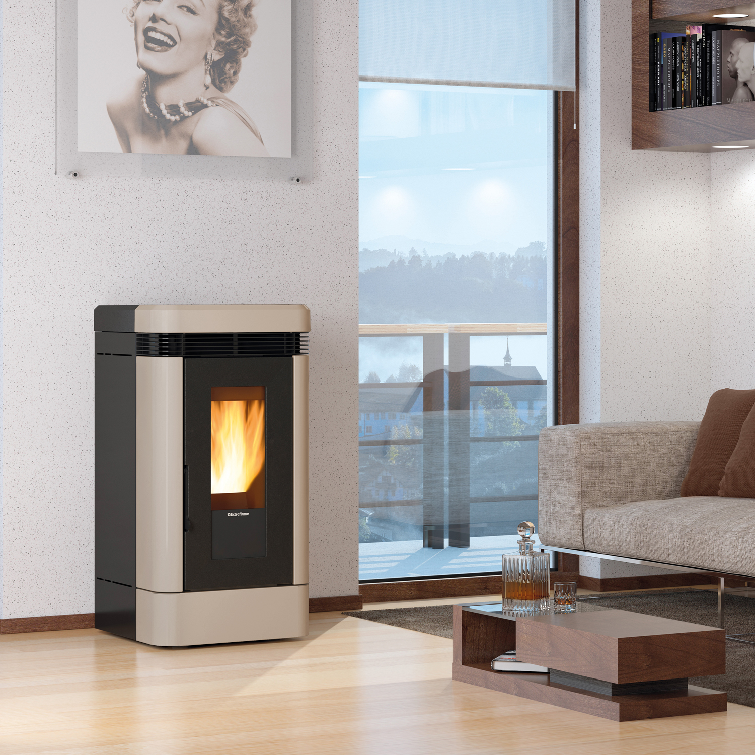 Extraflame Lucia Plus poêle à granulés Tortora + 450 kg de granulés gratuits