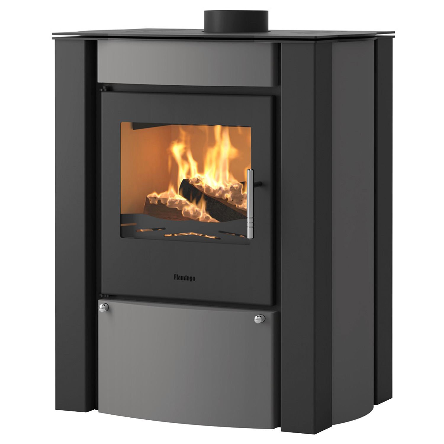 Poêle à bois HS Flamingo AMOS Gris Poêle à bois HS Flamingo AMOS Gris