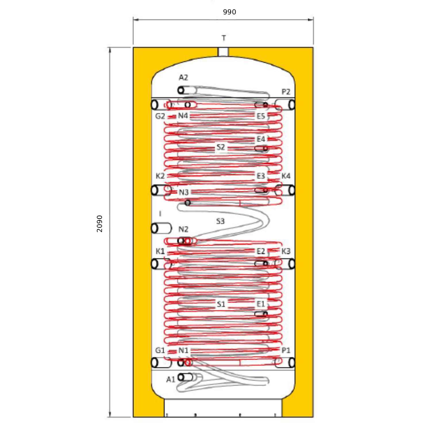 Laddotank COMBI PLUS C Ballon hygiénique 1 000 L