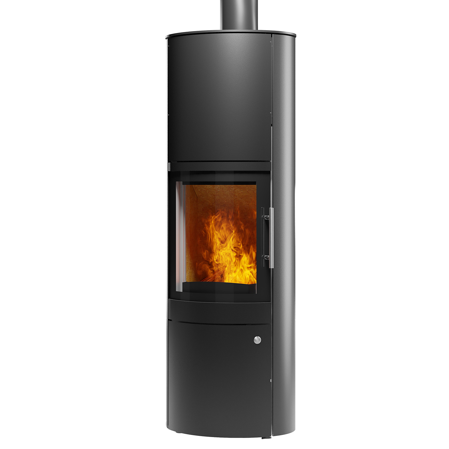 Poêle à bois Leo en acier noir de Königshütte