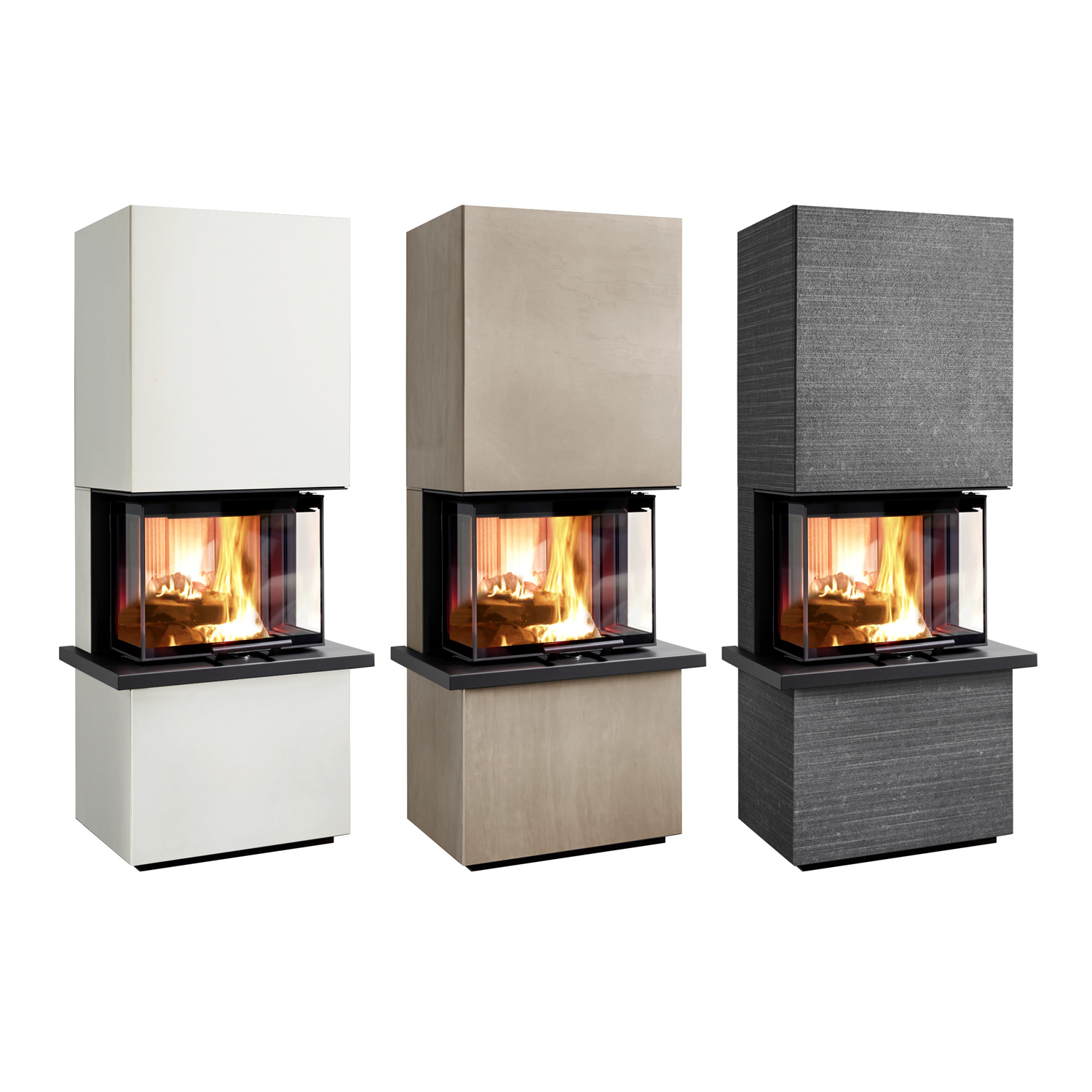 Olsberg Osorno S TopStone Poêle à bois Gabbro nero ferrara linea-retta