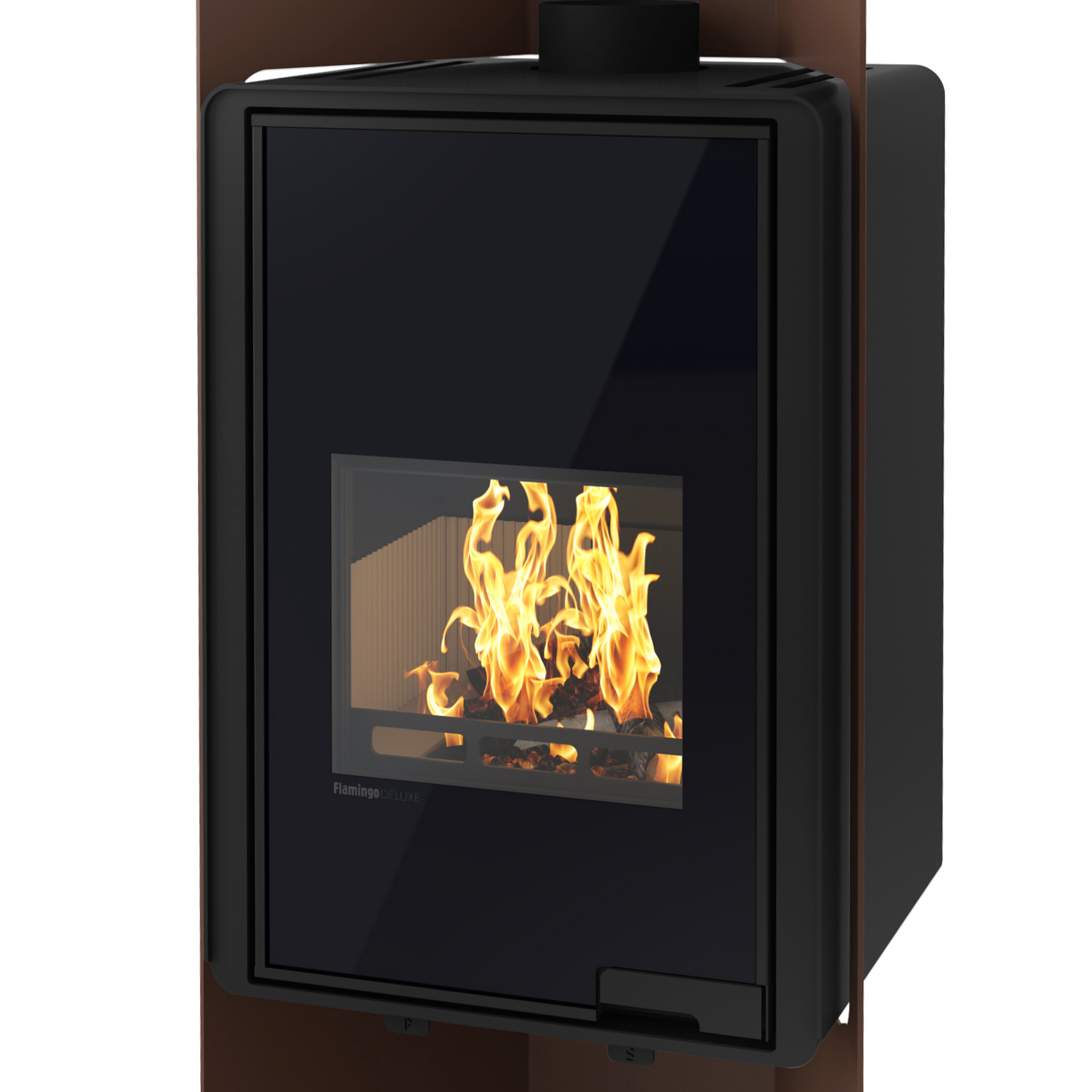HS Flamingo Deluxe Pulau Poêle à bois Marron